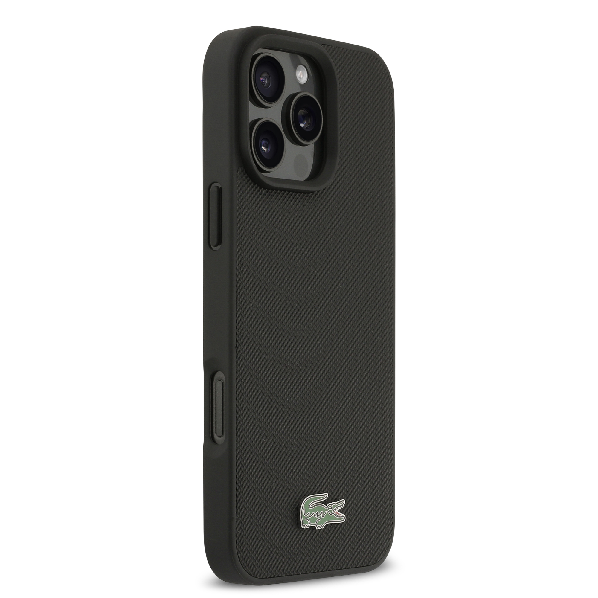 iPhone 16 Pro Max - LACOSTE Full Wrap Petit Pique Black - 4