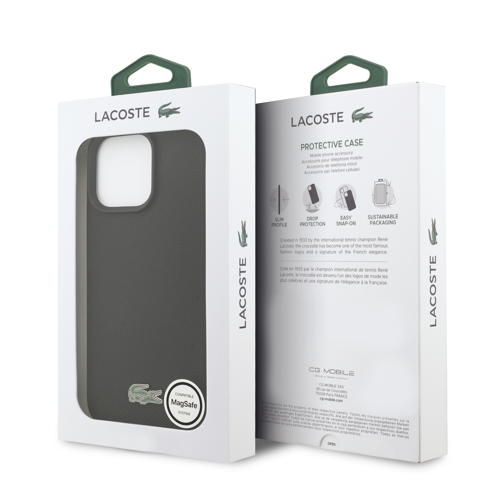 iPhone 16 Pro Max - LACOSTE Full Wrap Petit Pique Black - 8