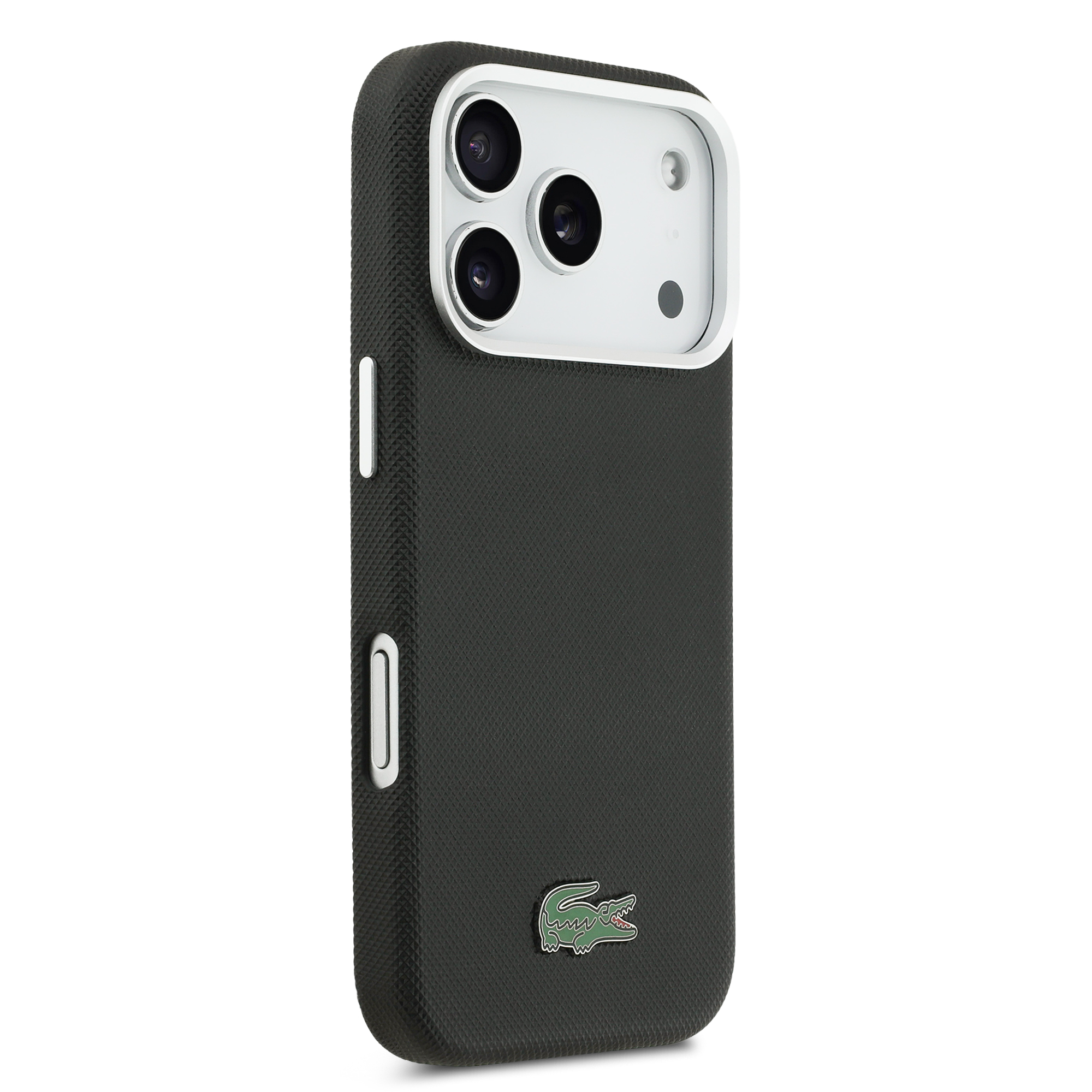 iPhone 17 Pro - LACOSTE Full Wrap Petit Pique PVC Black - 4