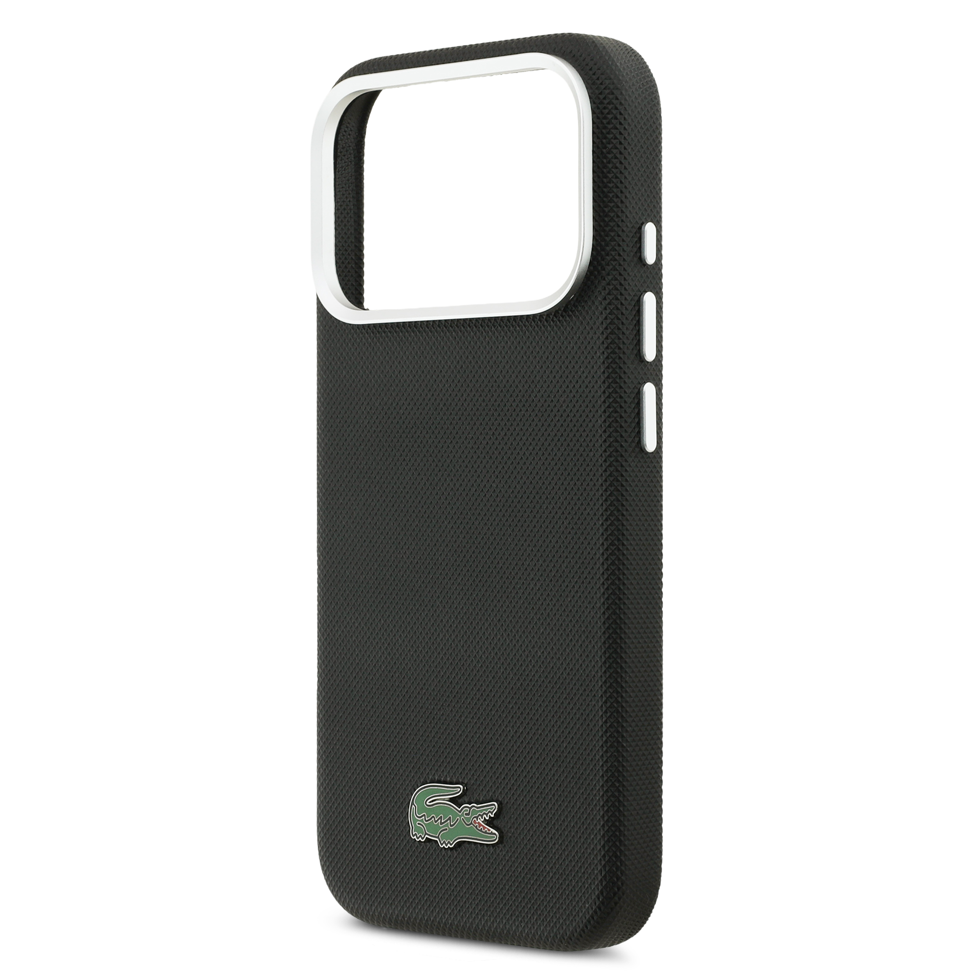 iPhone 17 Pro - LACOSTE Full Wrap Petit Pique PVC Black - 6