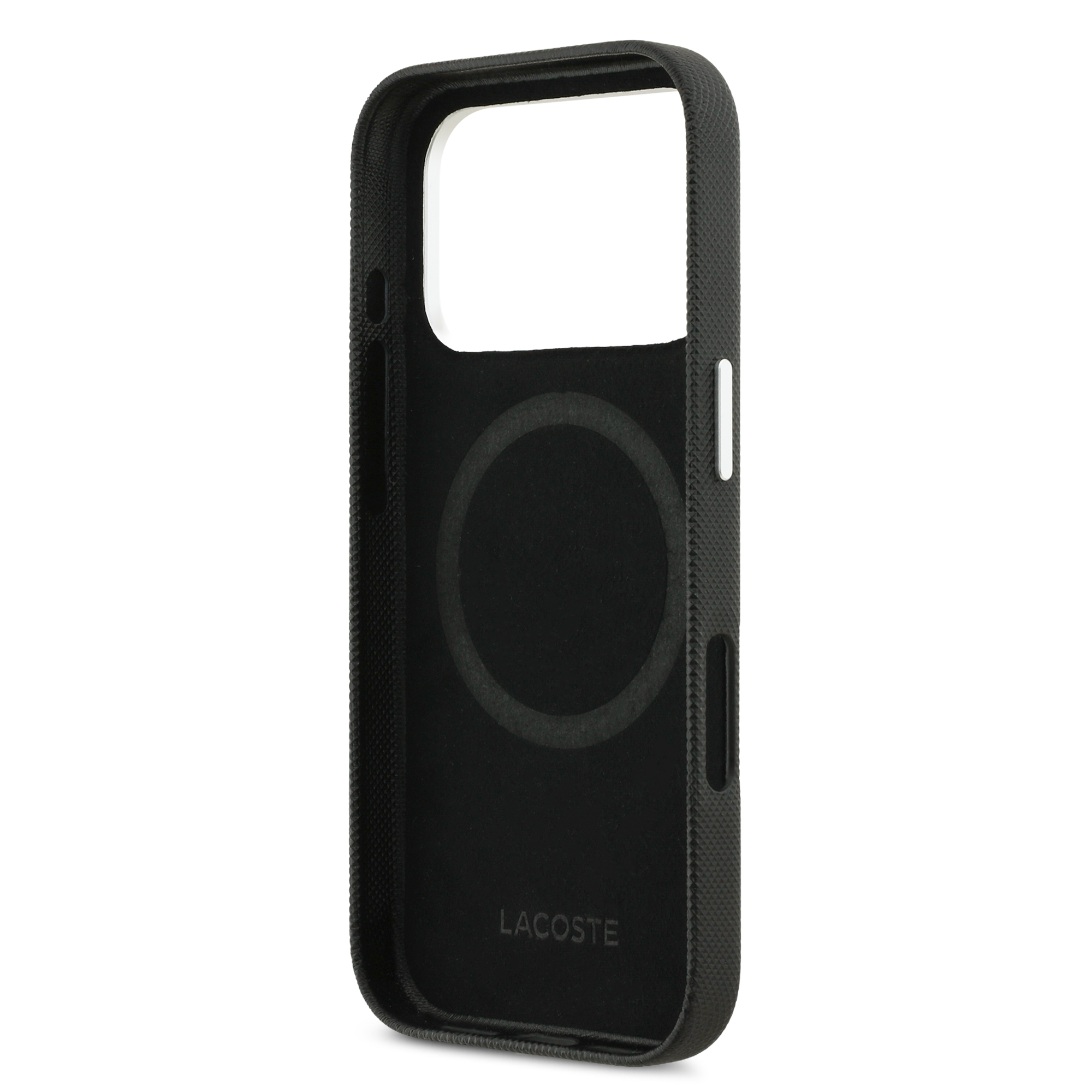 iPhone 17 Pro - LACOSTE Full Wrap Petit Pique PVC Black - 7