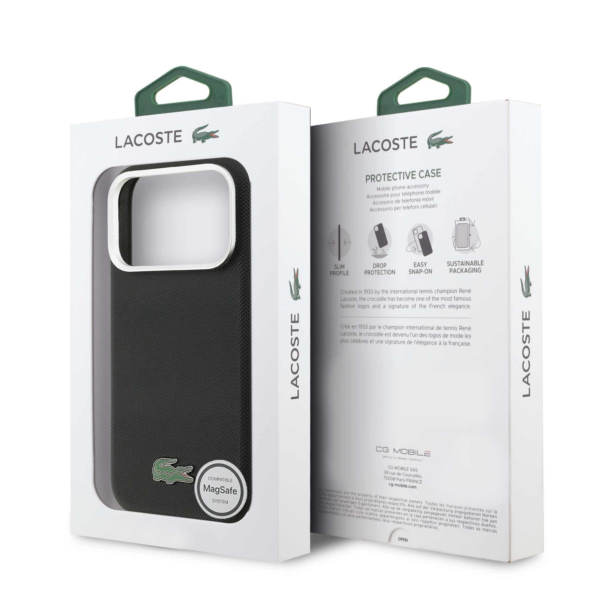 iPhone 17 Pro - LACOSTE Full Wrap Petit Pique PVC Black - 8