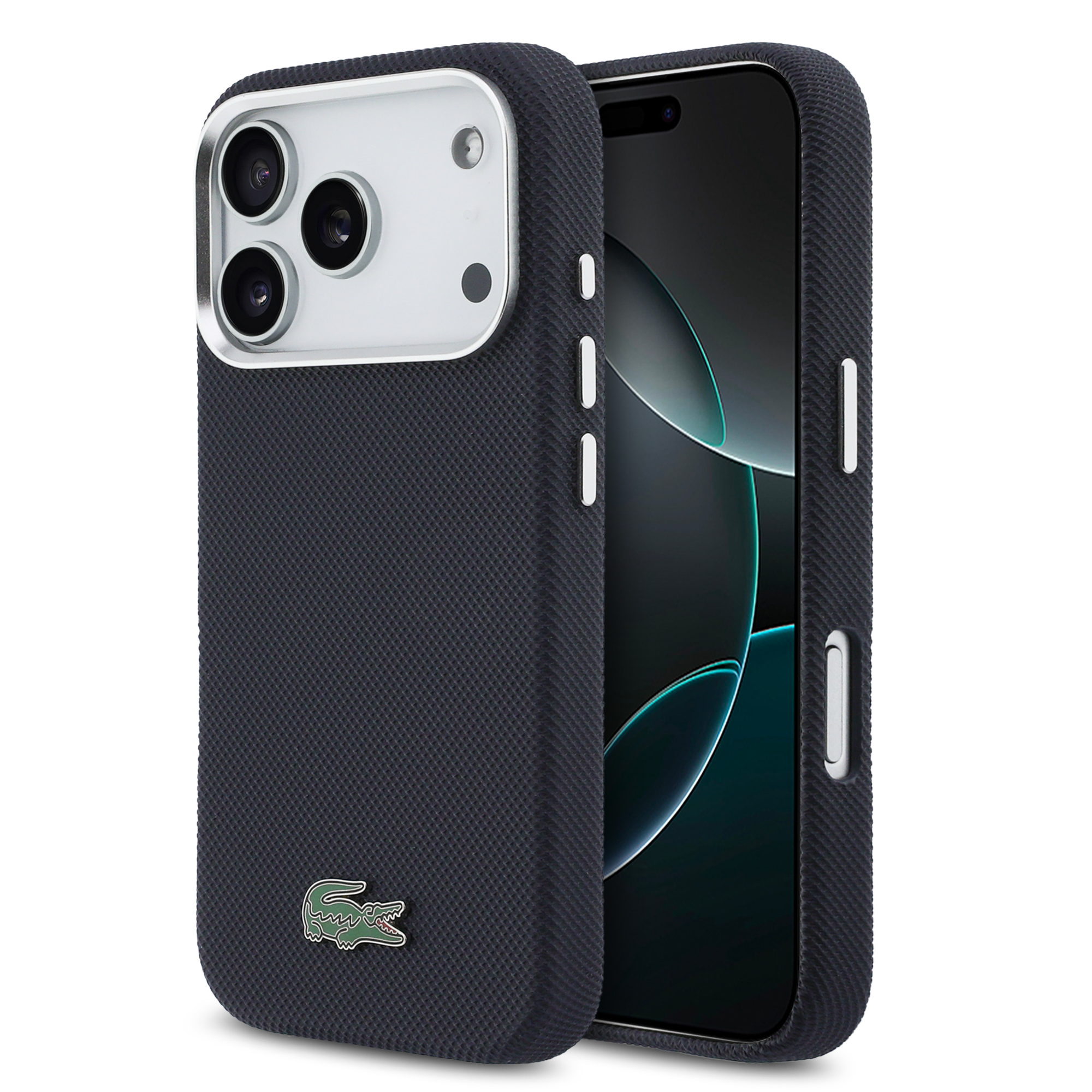 iPhone 17 Pro - LACOSTE Full Wrap Petit Pique PVC Navy - 2