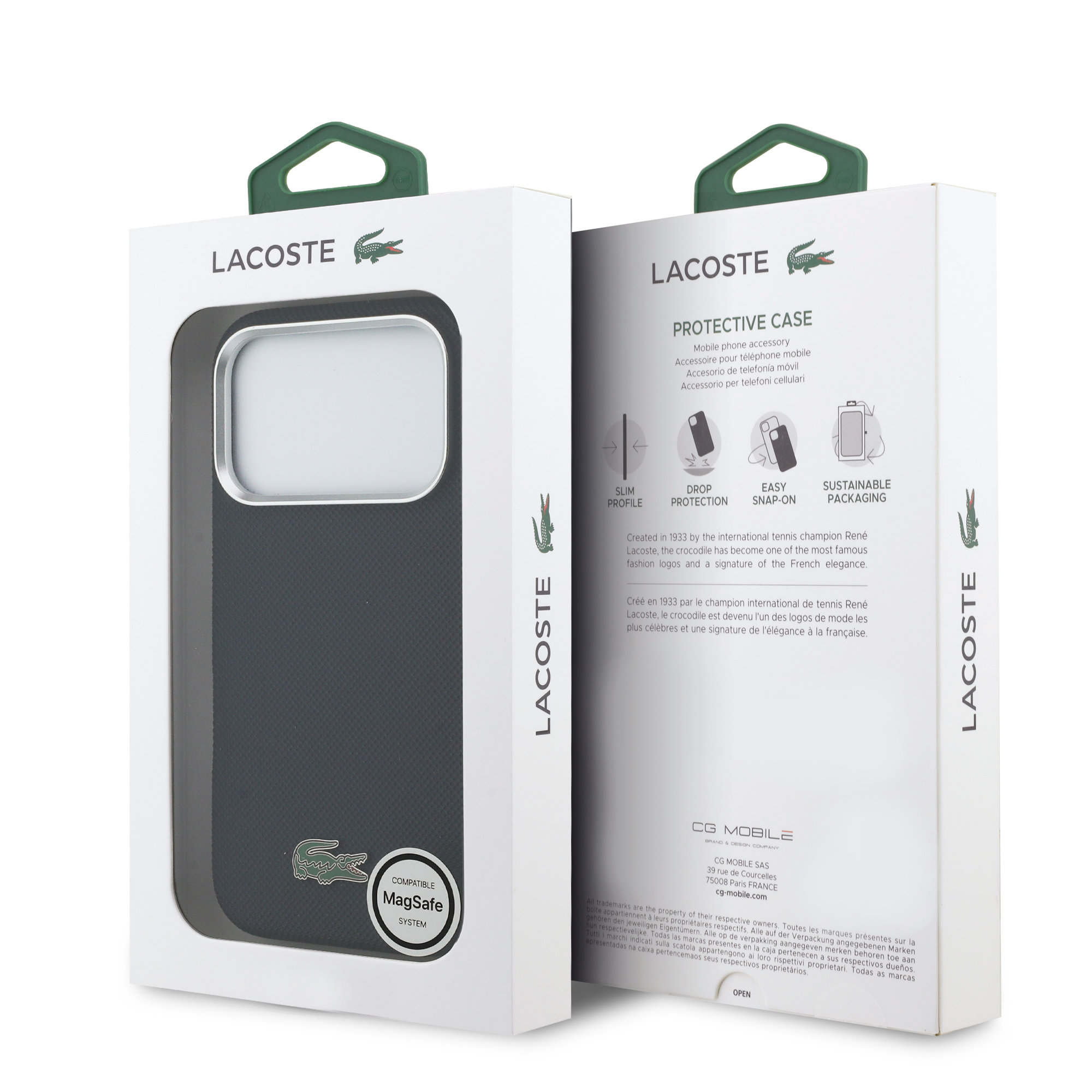 iPhone 17 Pro - LACOSTE Full Wrap Petit Pique PVC Navy - 8