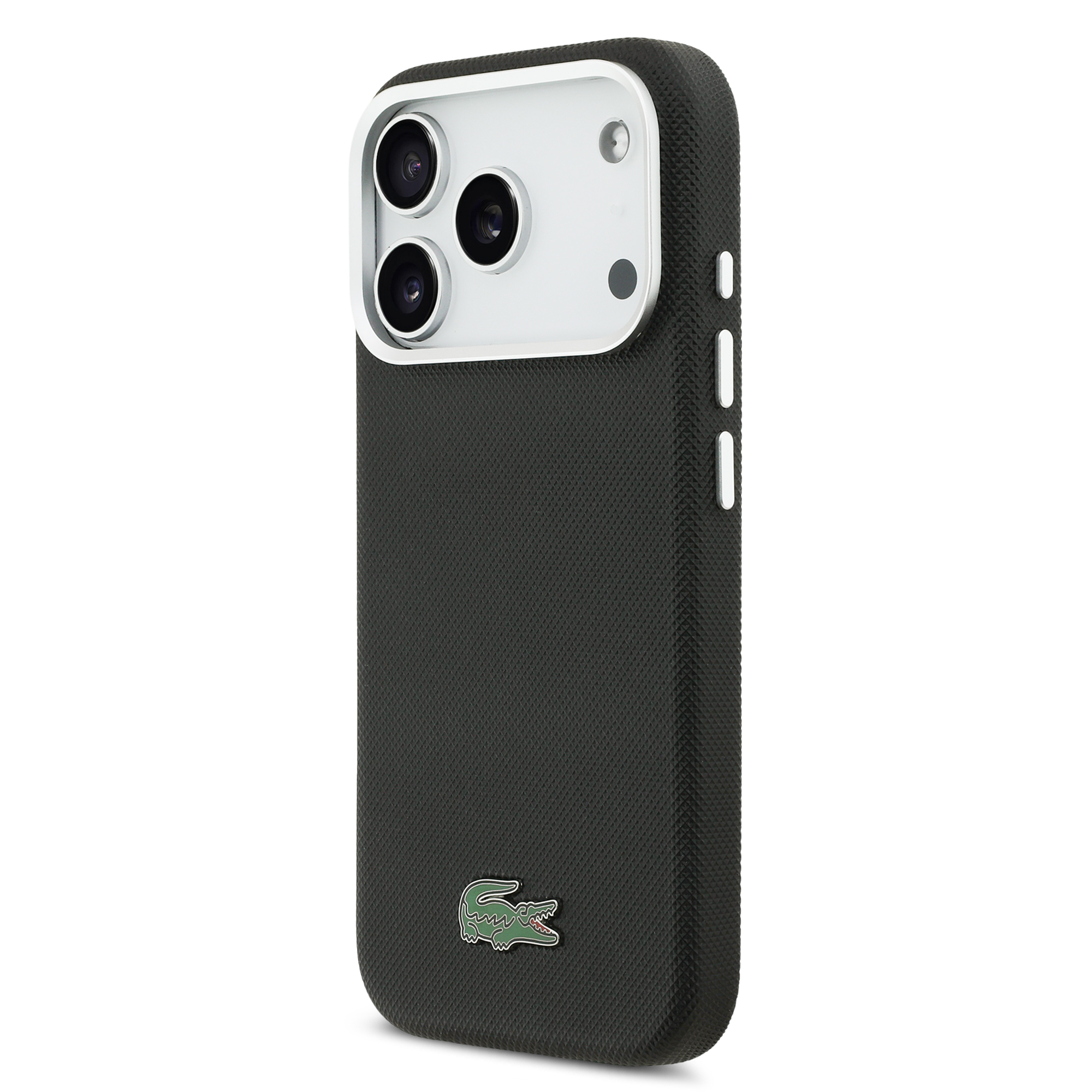 iPhone 17 Pro Max - LACOSTE Full Wrap Petit Pique PVC Black - 3