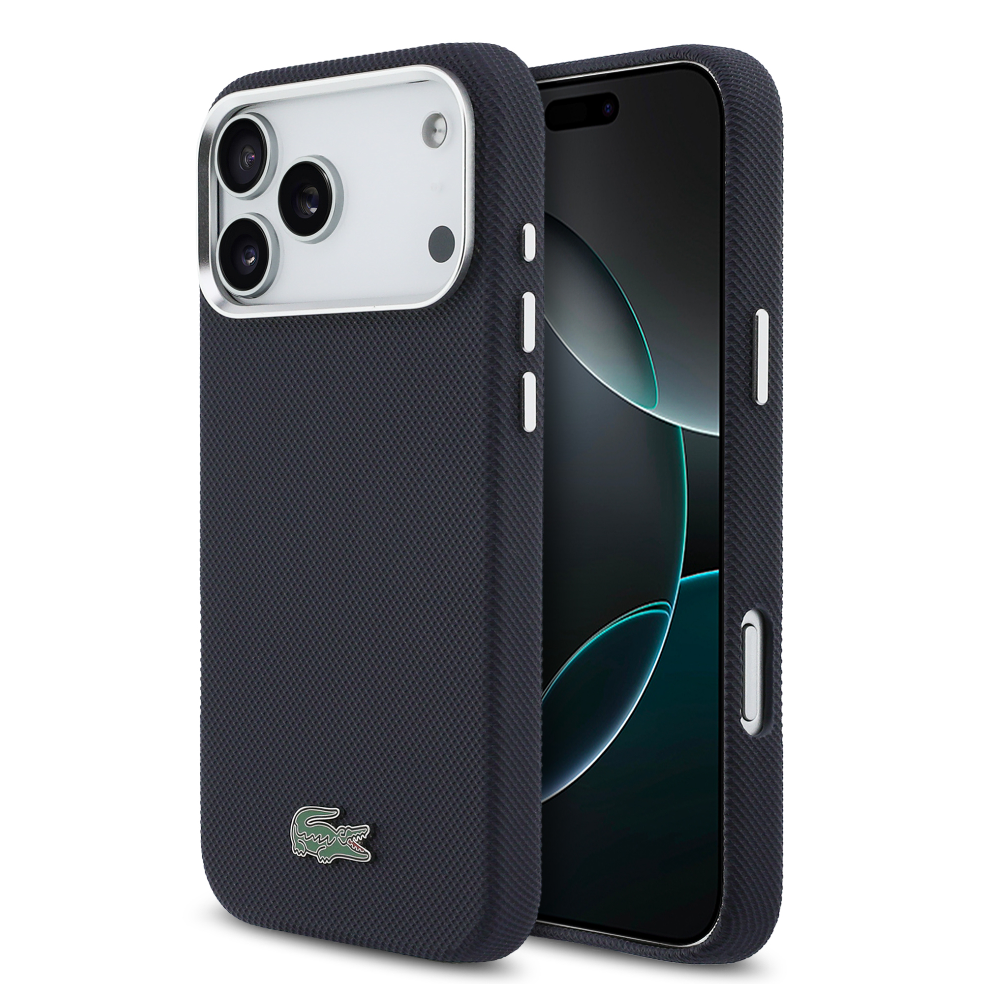 iPhone 17 Pro Max - LACOSTE Full Wrap Petit Pique PVC Navy - 2