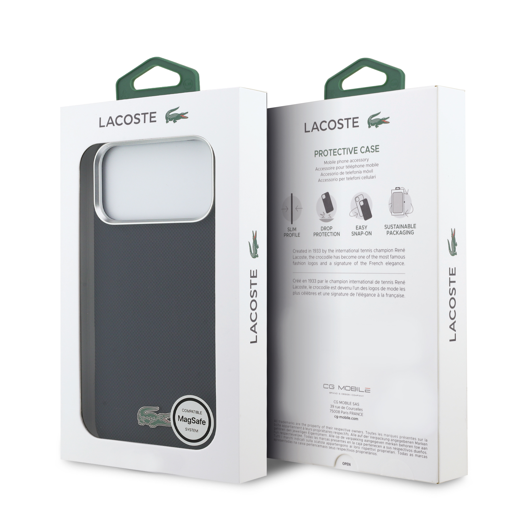 iPhone 17 Pro Max - LACOSTE Full Wrap Petit Pique PVC Navy - 8