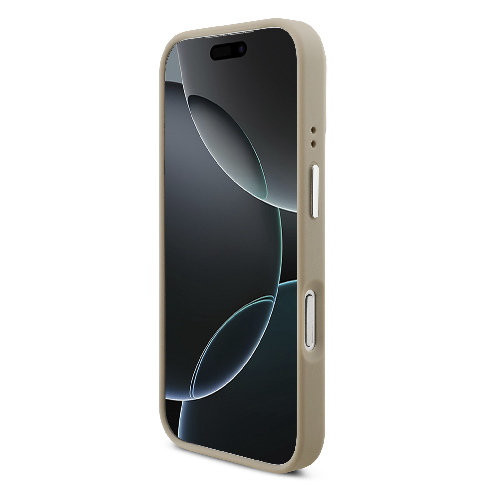 iPhone 17 Pro - LACOSTE Petit Pique PU Stand Function Taupe - 5