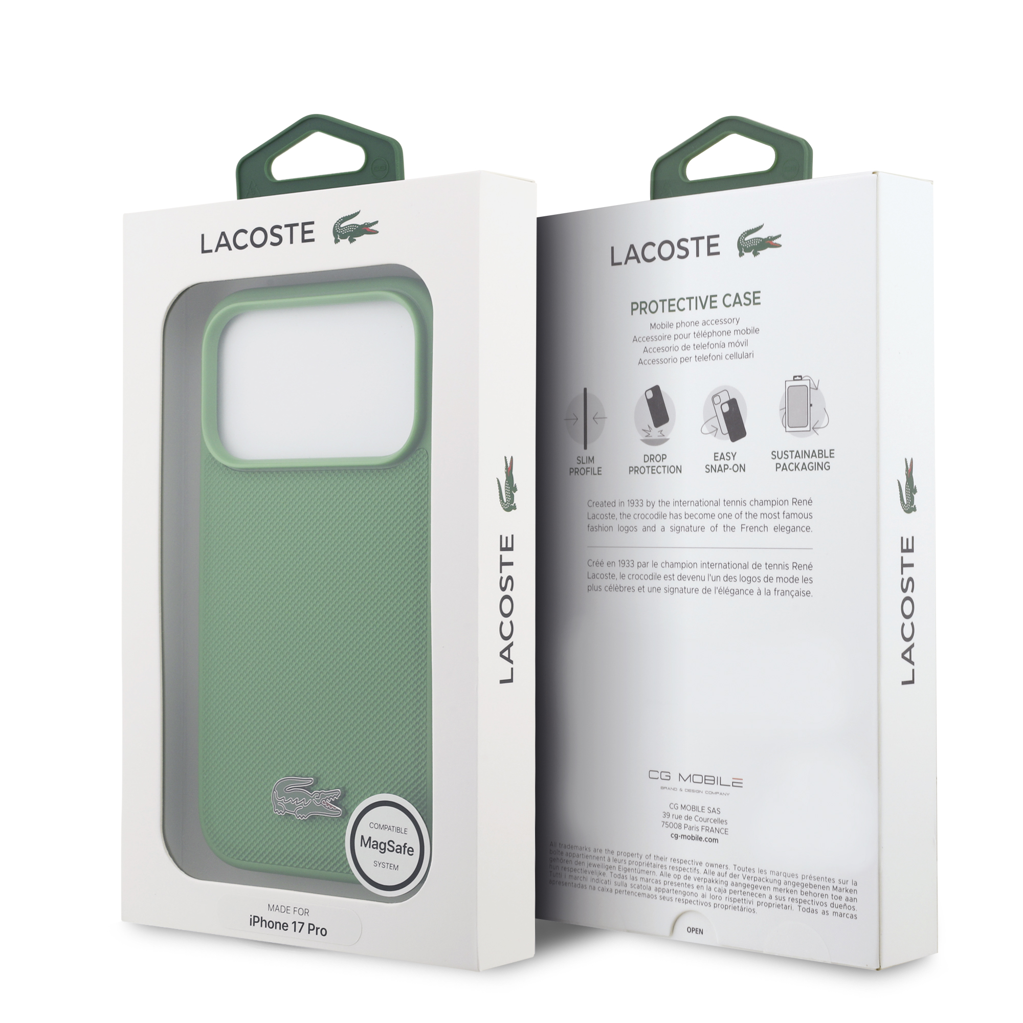 iPhone 17 Pro - LACOSTE Petit Pique PVC Lacquer Logo Estragon - 8