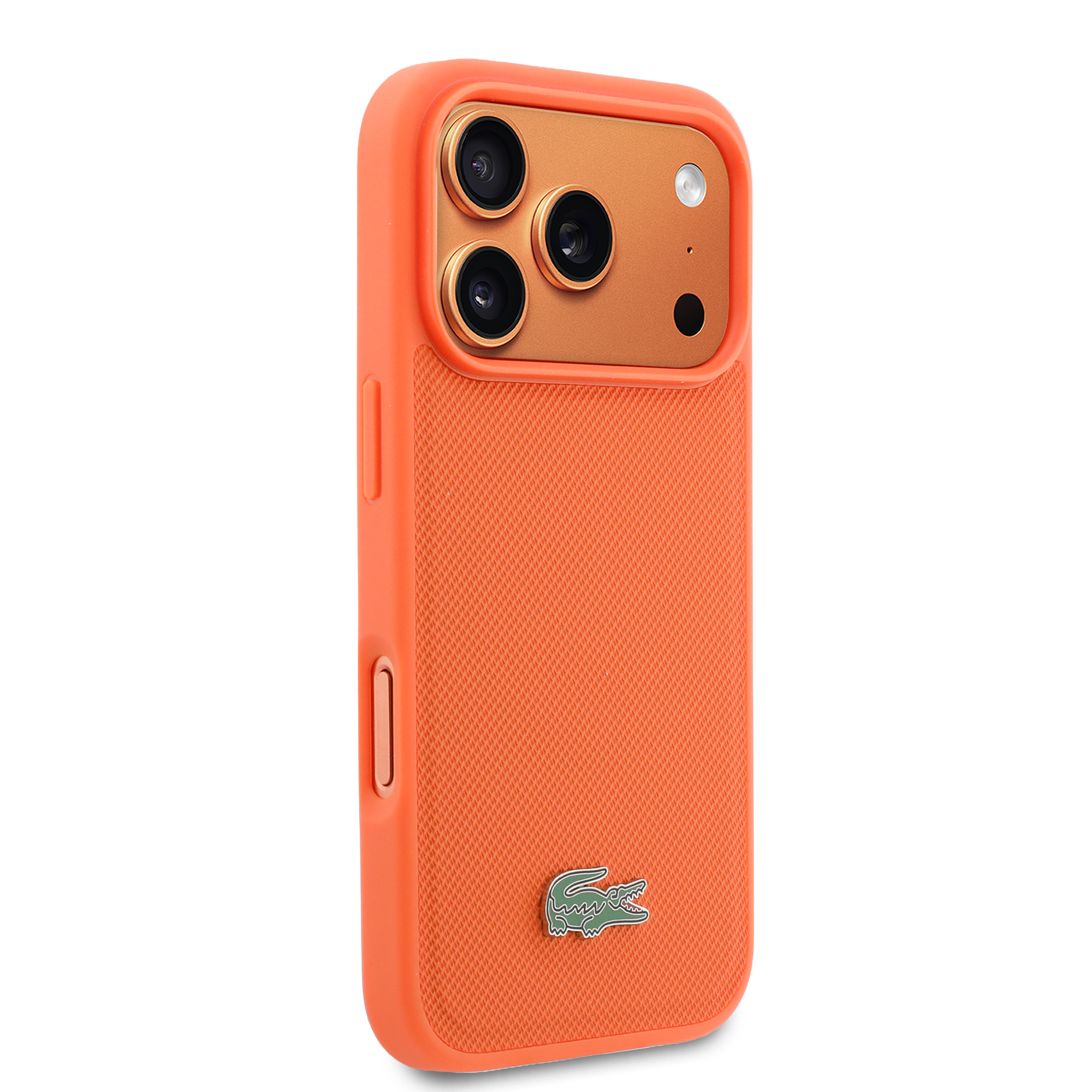 iPhone 17 Pro - LACOSTE Petit Pique PVC Lacquer Logo Orange - 4