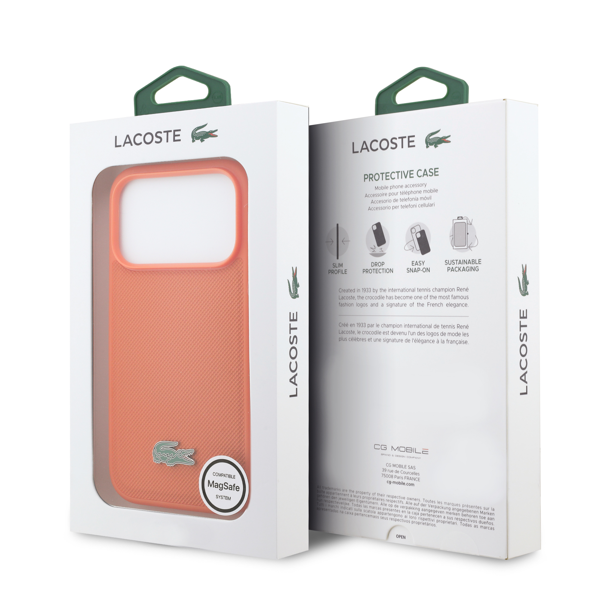 iPhone 17 Pro - LACOSTE Petit Pique PVC Lacquer Logo Orange - 8