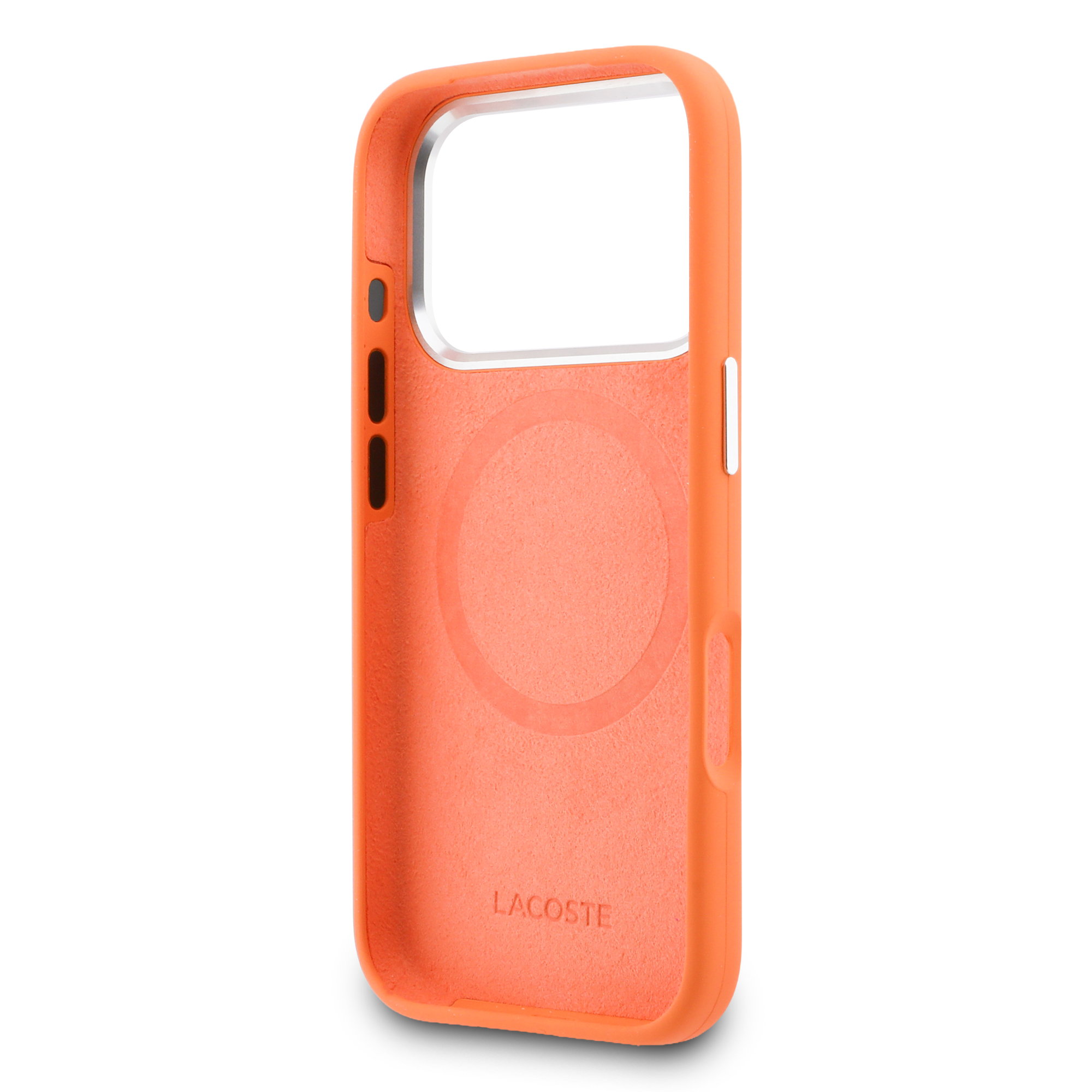 iPhone 17 Pro - LACOSTE Silicone Metal Logo Orange - 7