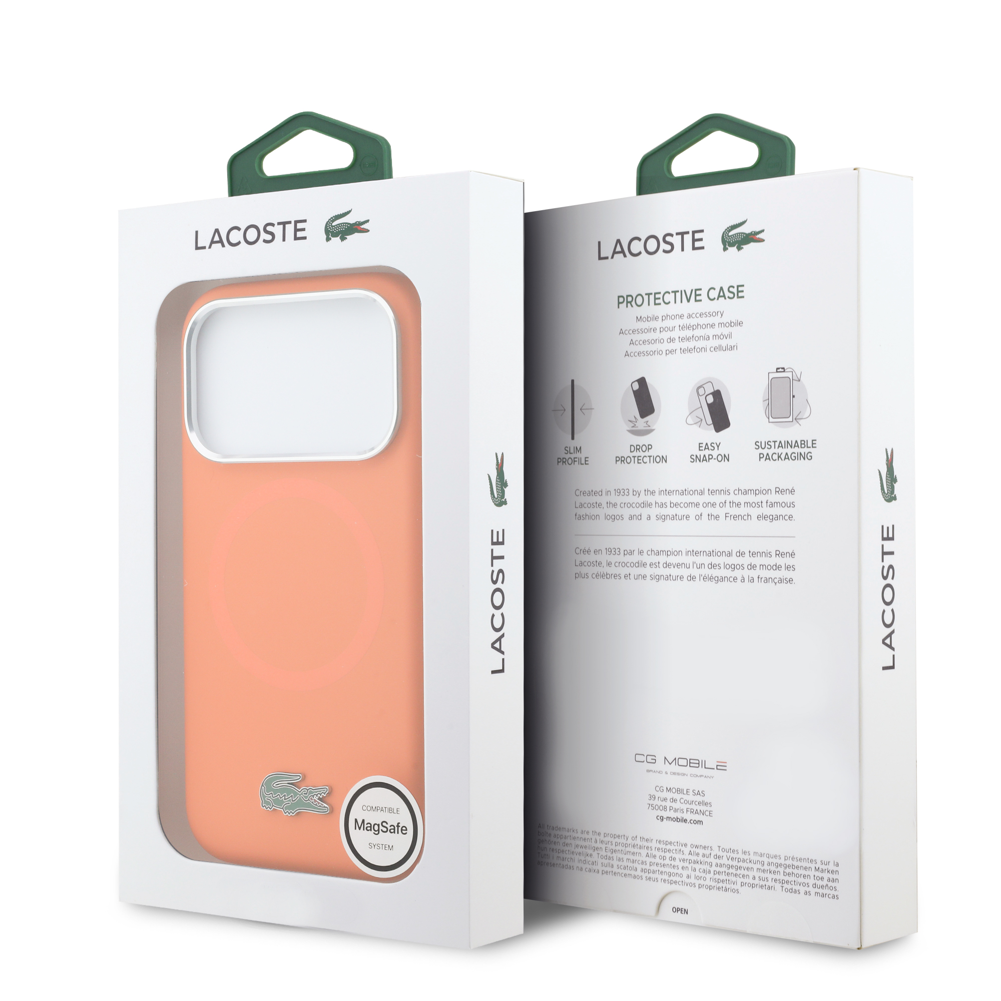 iPhone 17 Pro - LACOSTE Silicone Metal Logo Orange - 8