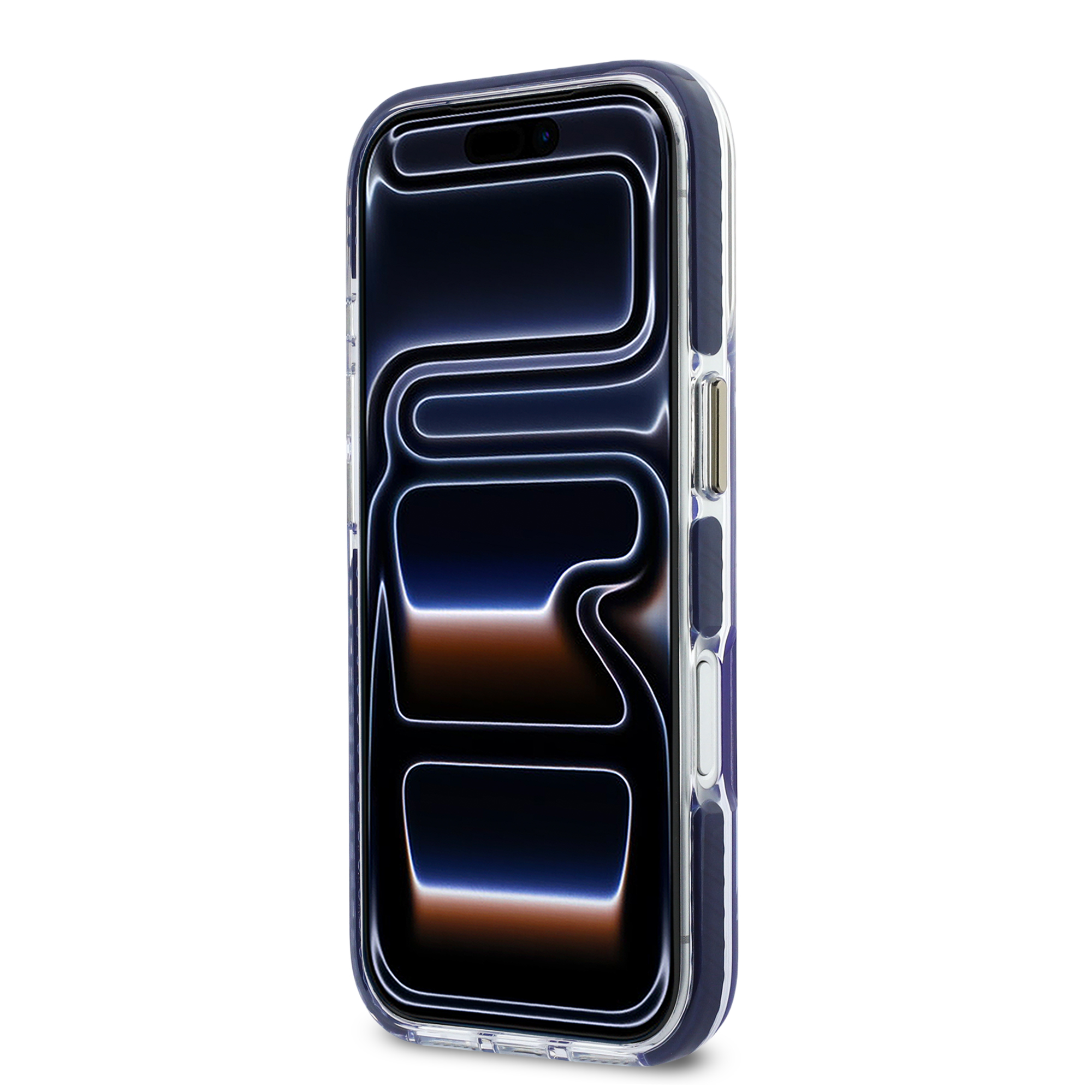 iPhone 17 Pro - LACOSTE Shockproof Frosted Gold Logo Marine - 5