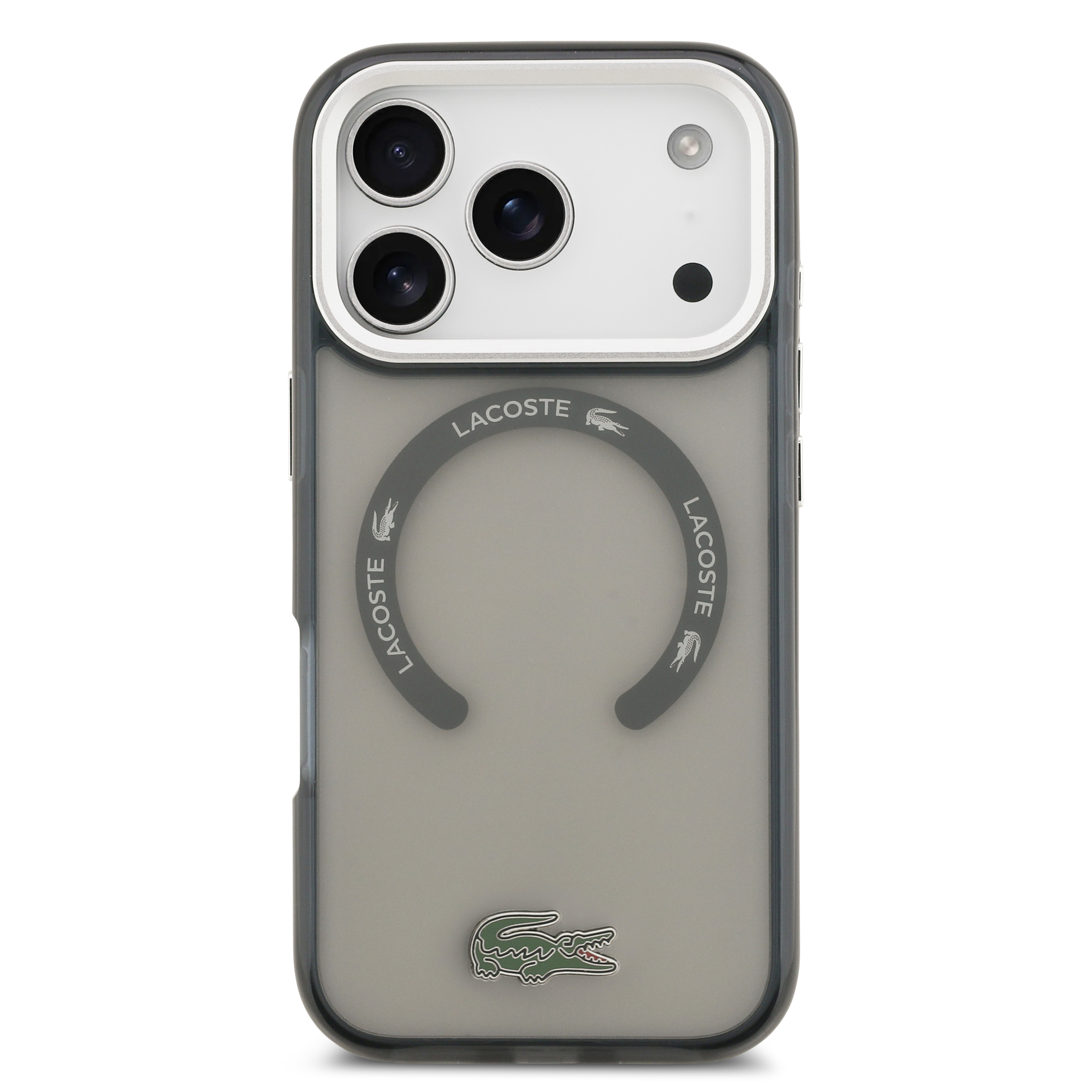 iPhone 17 Pro - LACOSTE Shockproof Frosted Finish Grey - 3