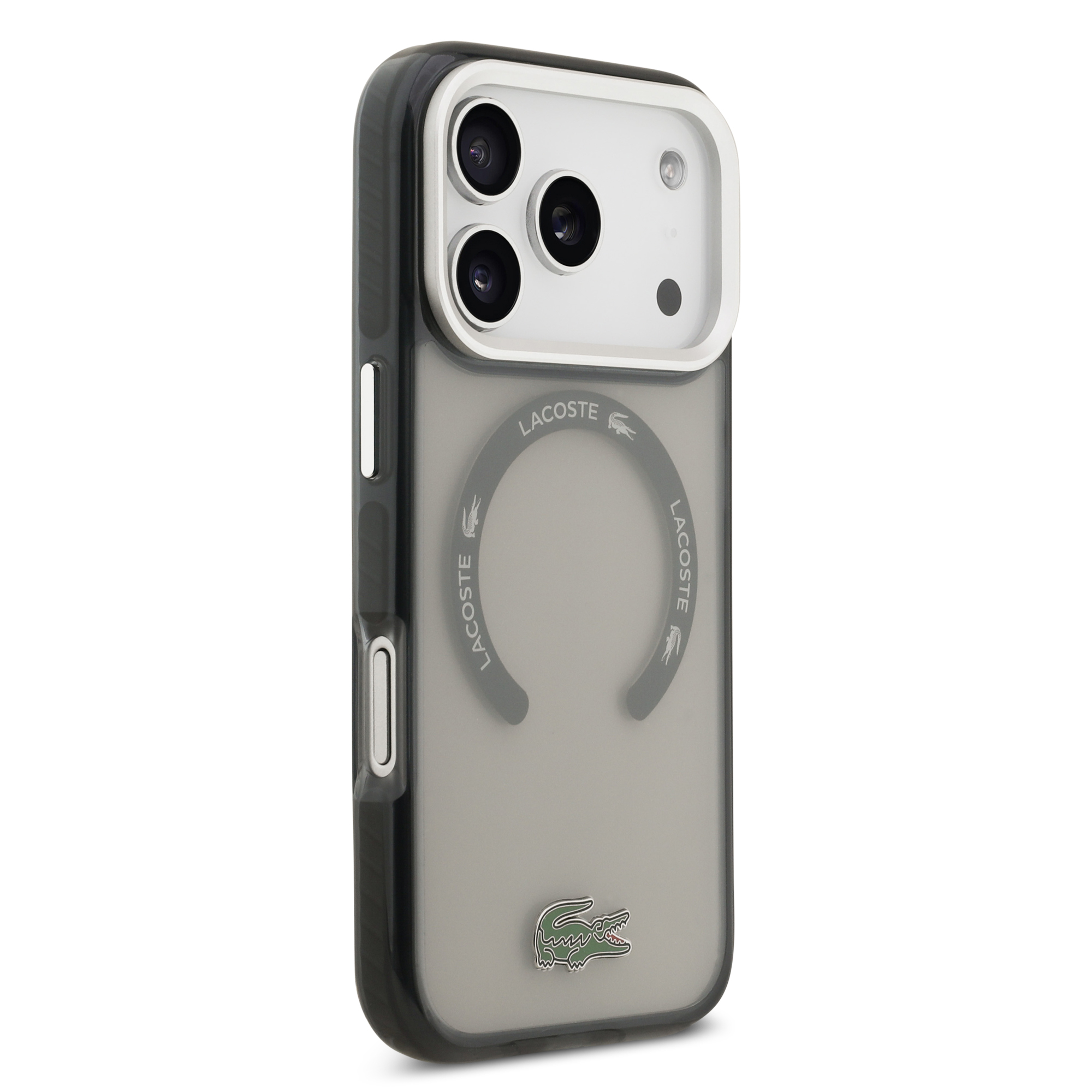 iPhone 17 Pro - LACOSTE Shockproof Frosted Finish Grey - 4