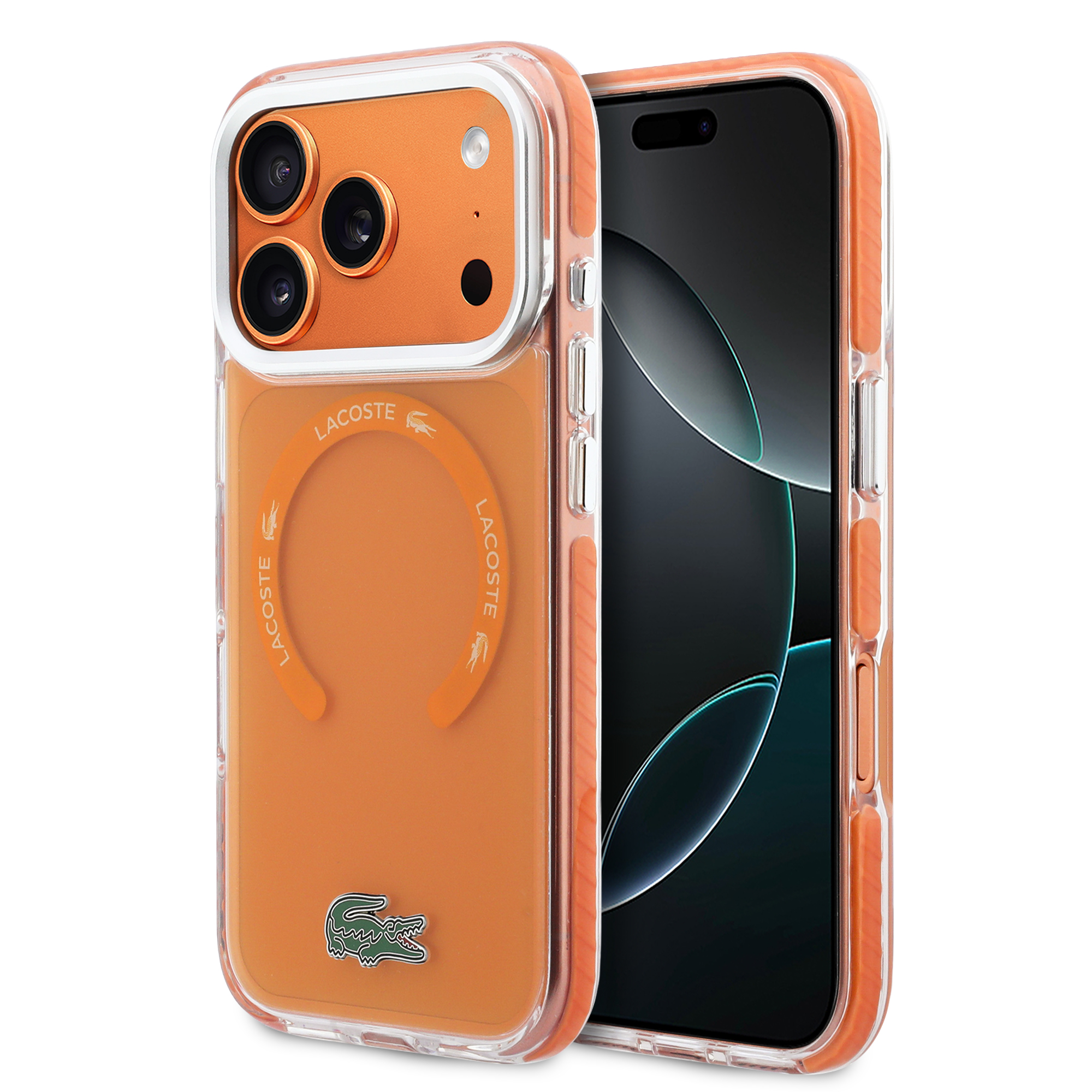 iPhone 17 Pro - LACOSTE Shockproof Frosted Orange - 2