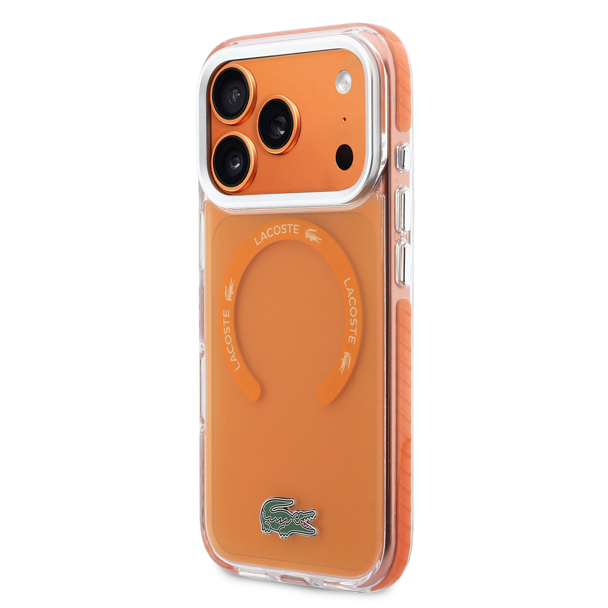 iPhone 17 Pro - LACOSTE Shockproof Frosted Orange - 3