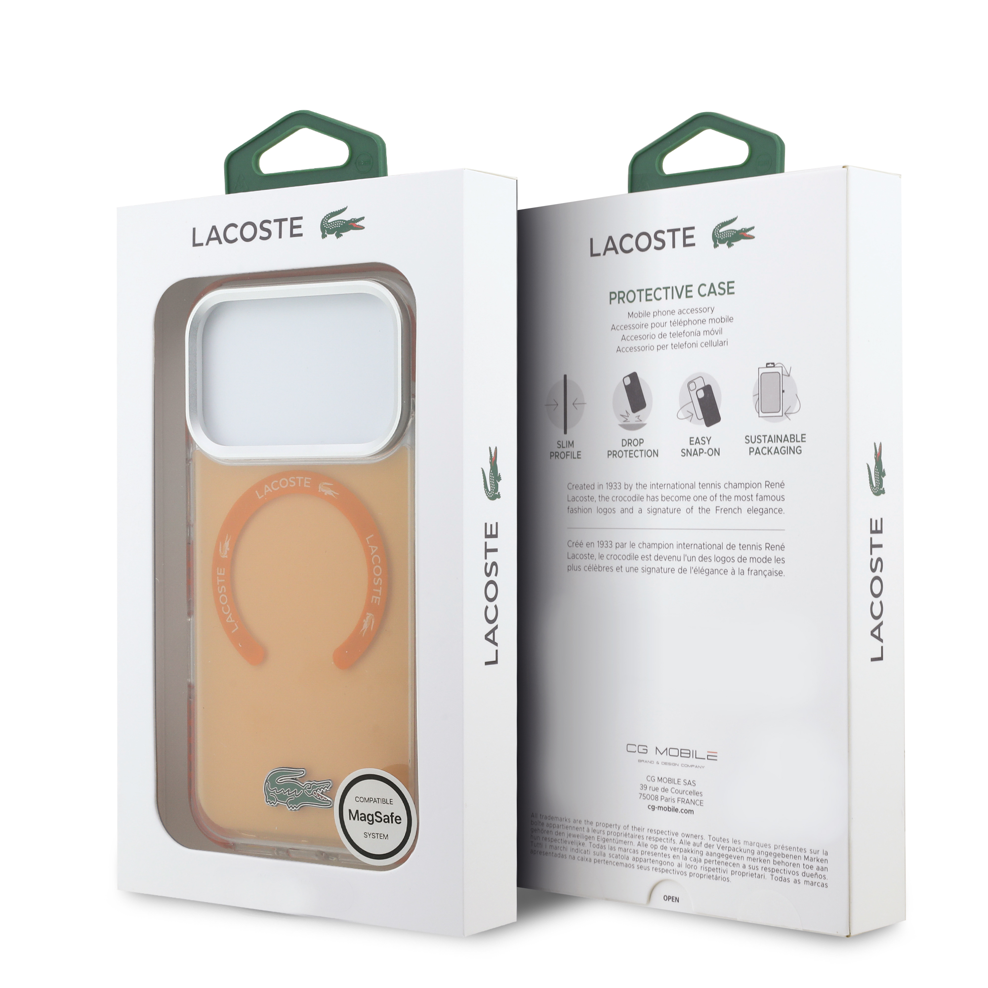 iPhone 17 Pro - LACOSTE Shockproof Frosted Orange - 8