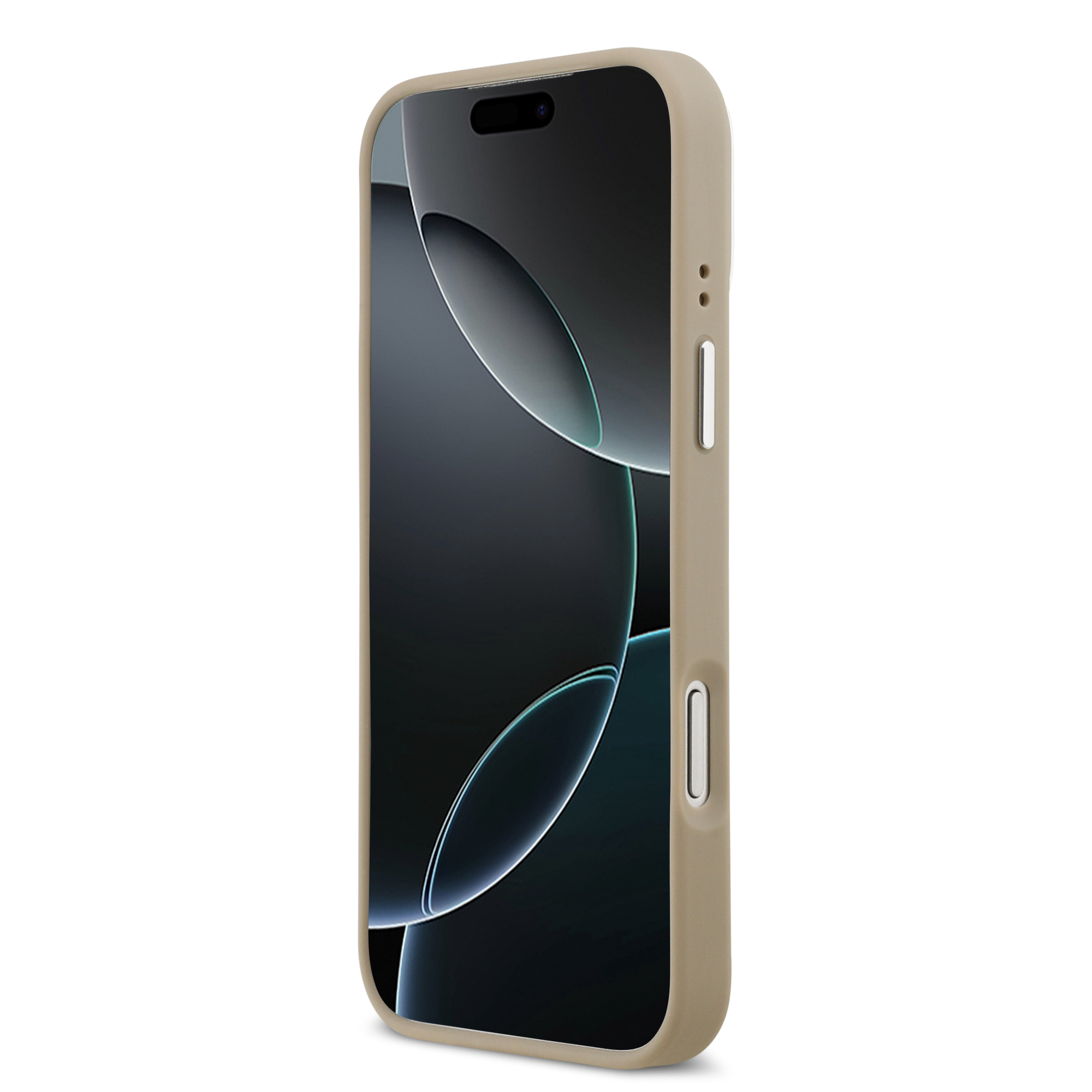 iPhone 17 Pro Max - LACOSTE Petit Pique PU Stand Function Taupe - 5