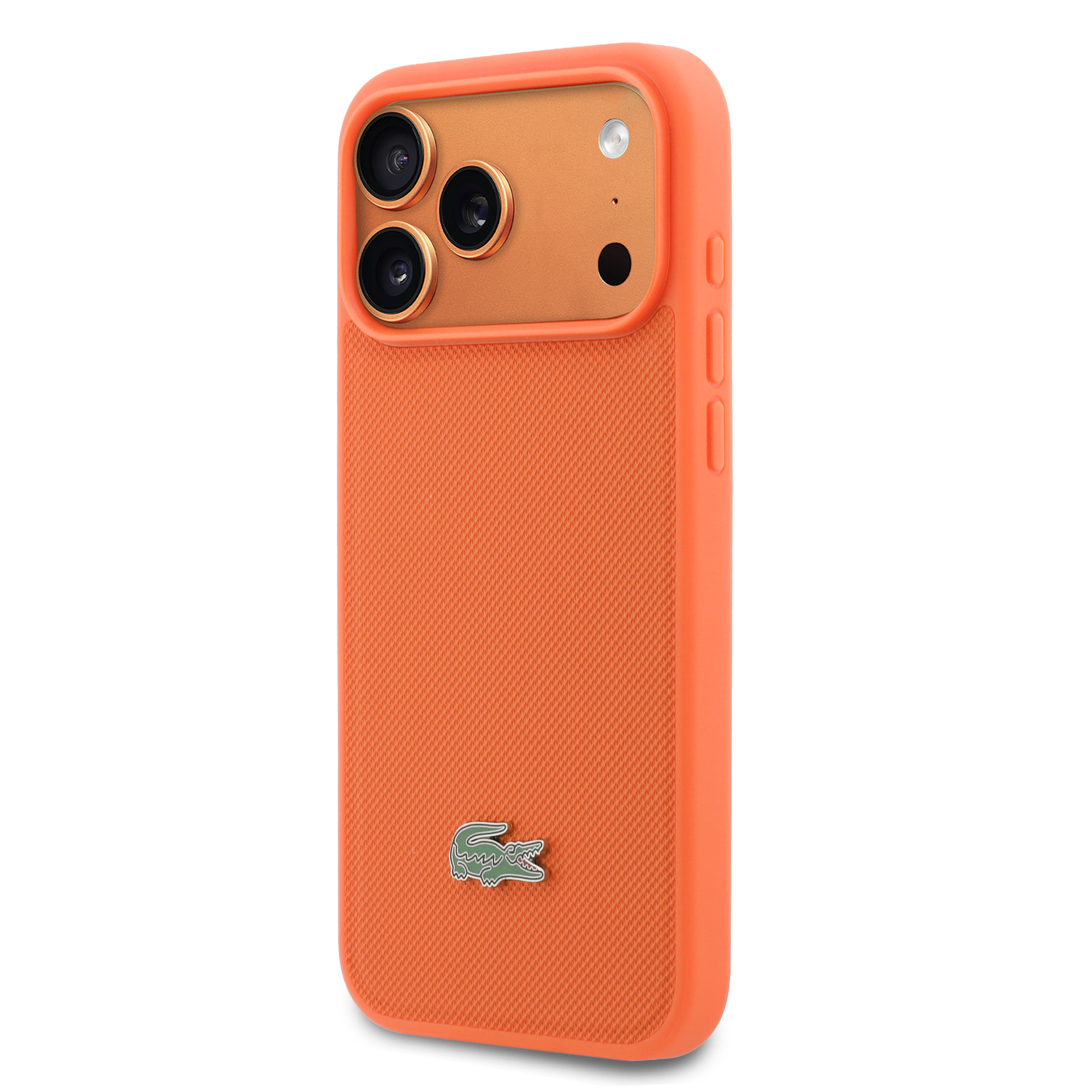iPhone 17 Pro Max - LACOSTE Petit Pique PVC Lacquer Logo Orange - 3