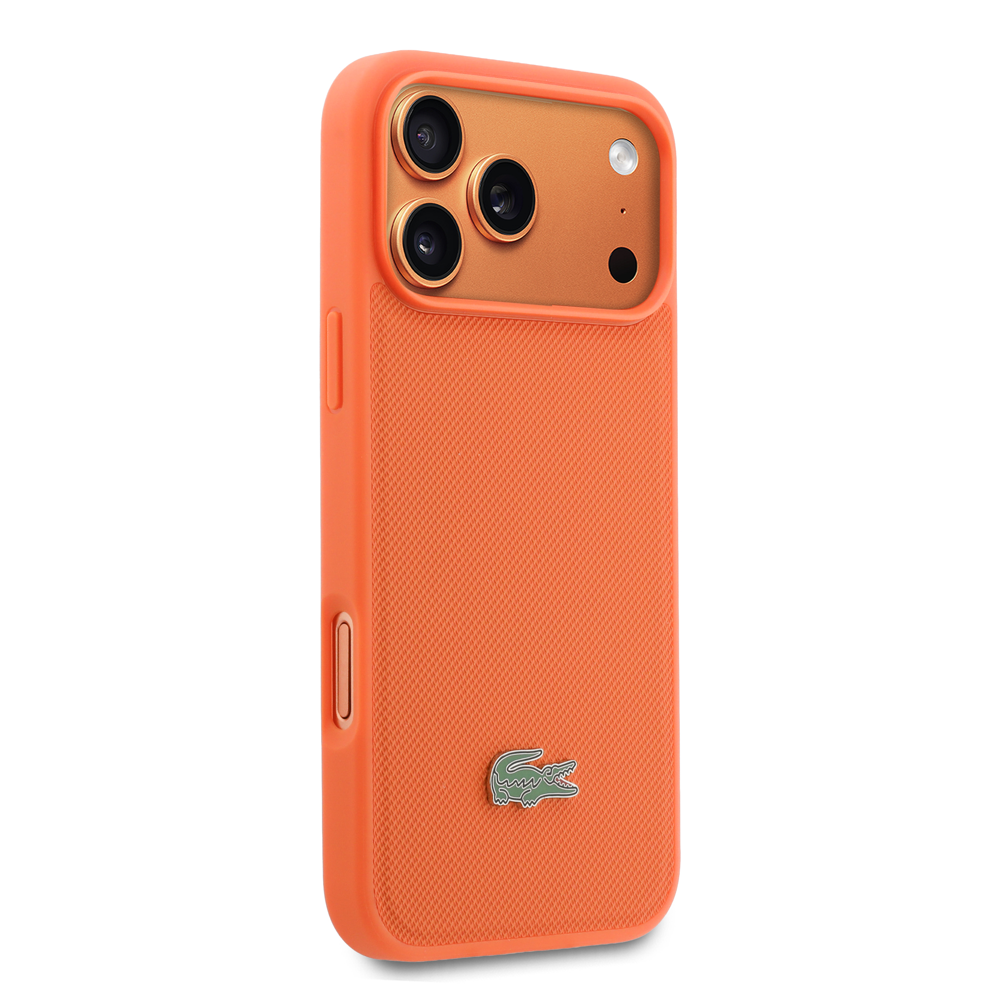 iPhone 17 Pro Max - LACOSTE Petit Pique PVC Lacquer Logo Orange - 4