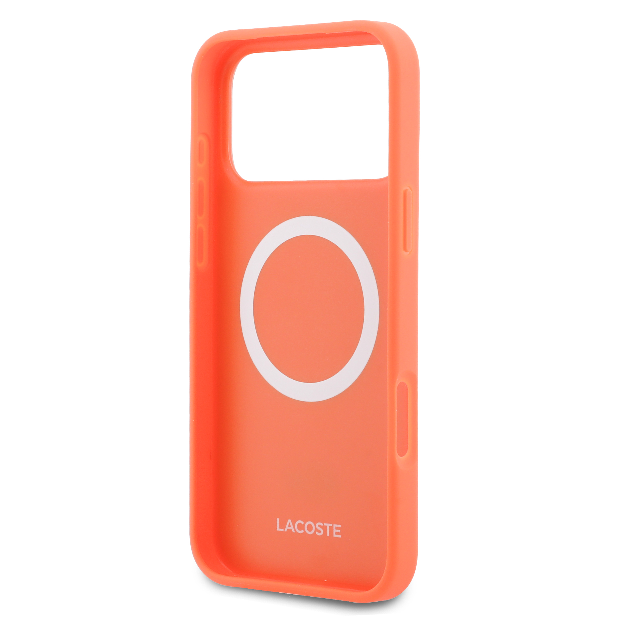 iPhone 17 Pro Max - LACOSTE Petit Pique PVC Lacquer Logo Orange - 7