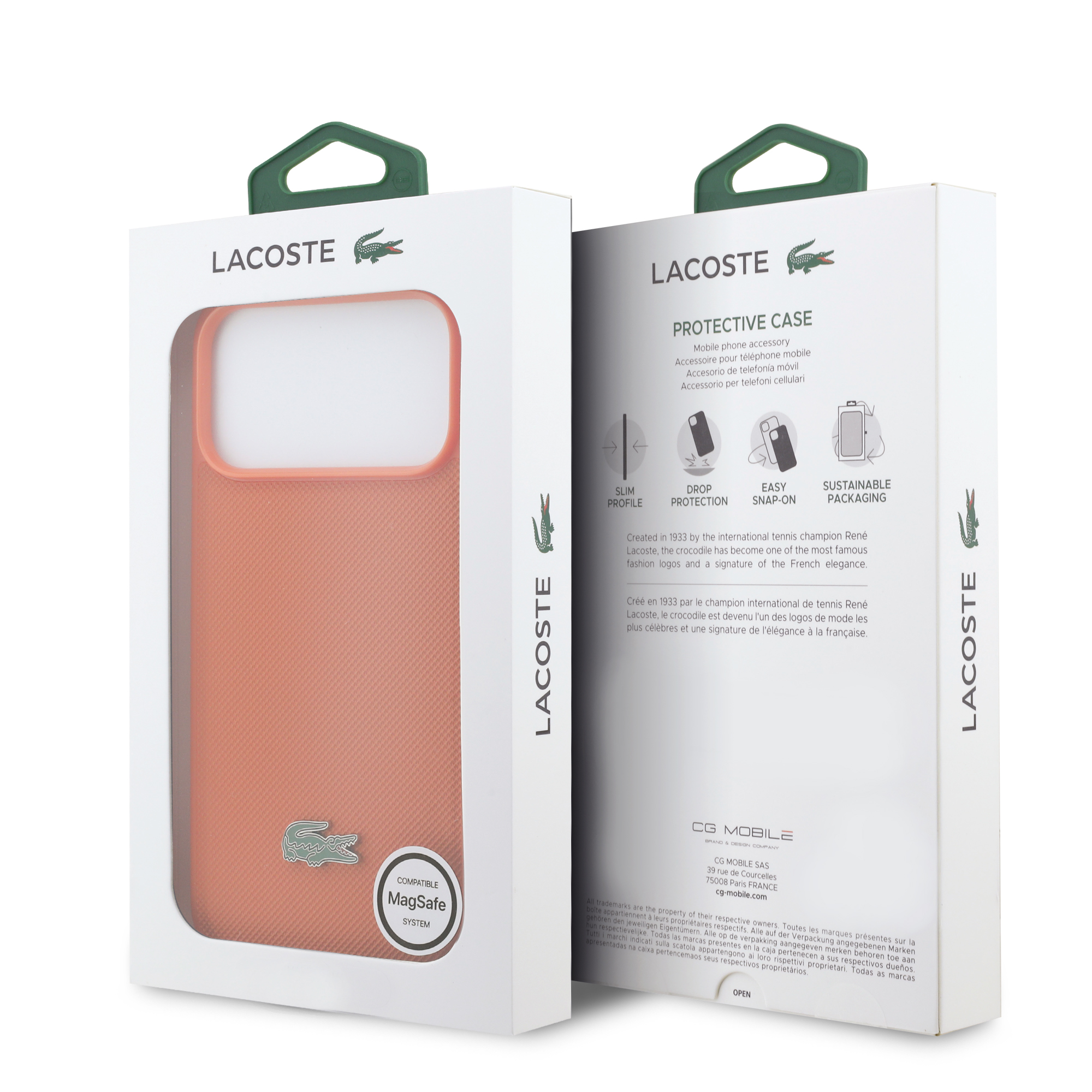 iPhone 17 Pro Max - LACOSTE Petit Pique PVC Lacquer Logo Orange - 8