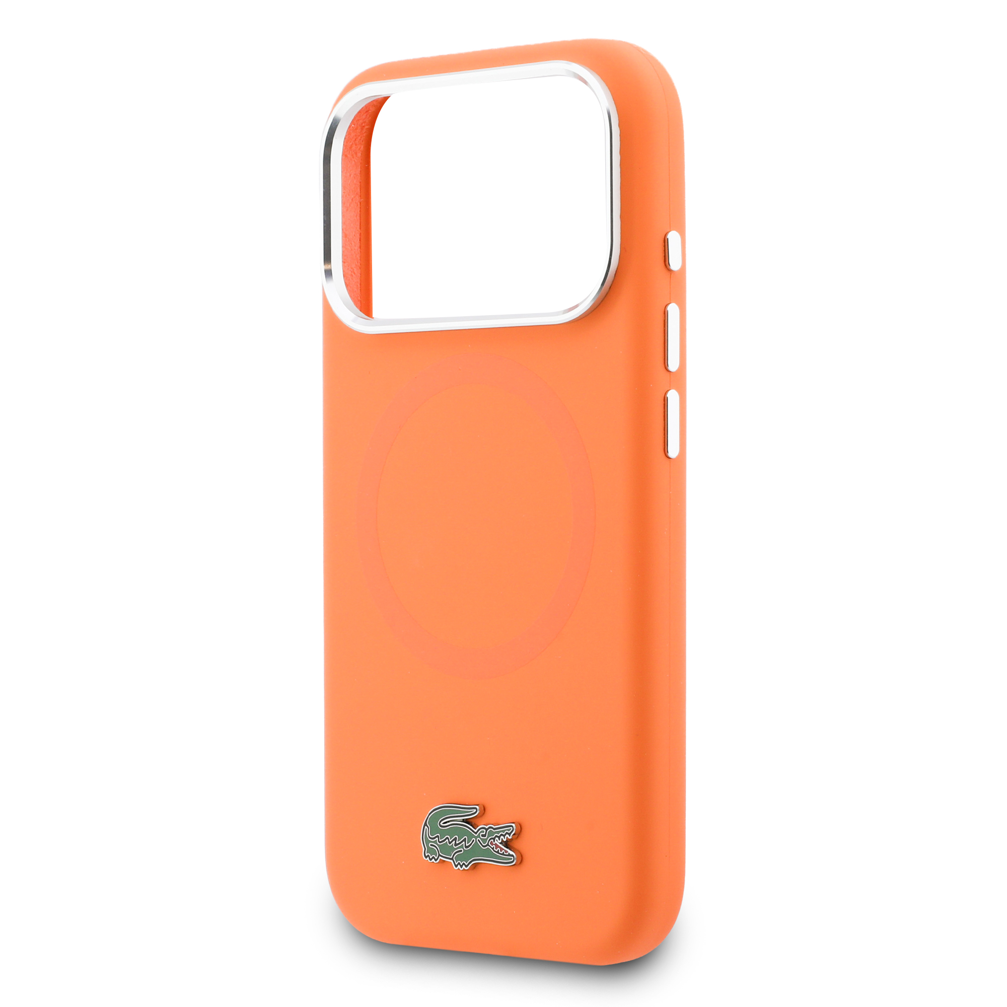 iPhone 17 Pro Max - LACOSTE Silicone Metal Logo Orange - 6