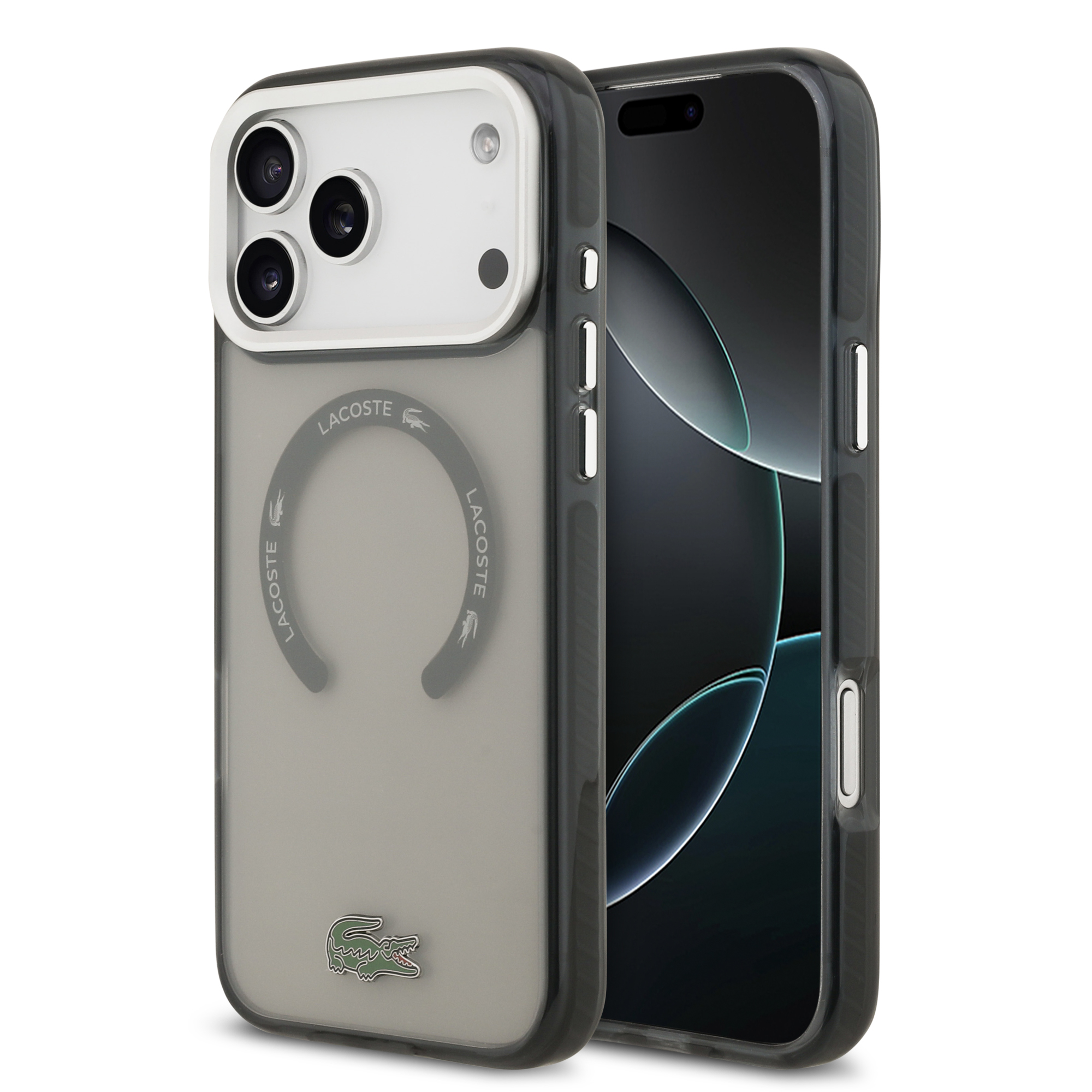 iPhone 17 Pro Max - LACOSTE Shockproof Frosted Finish Grey
