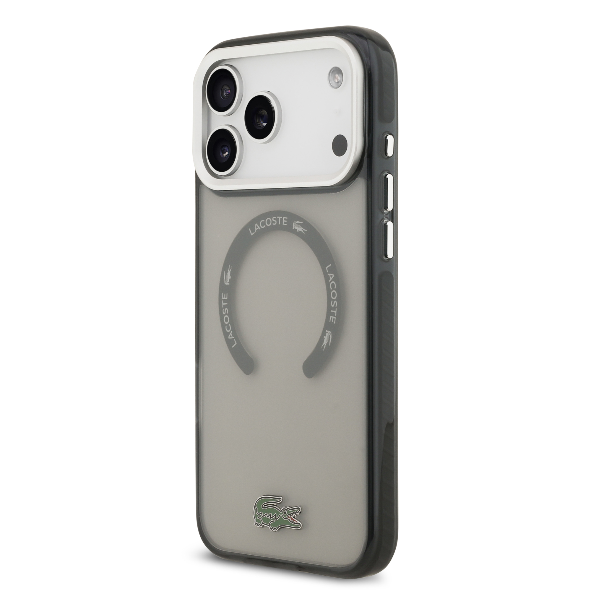 iPhone 17 Pro Max - LACOSTE Shockproof Frosted Finish Grey - 2