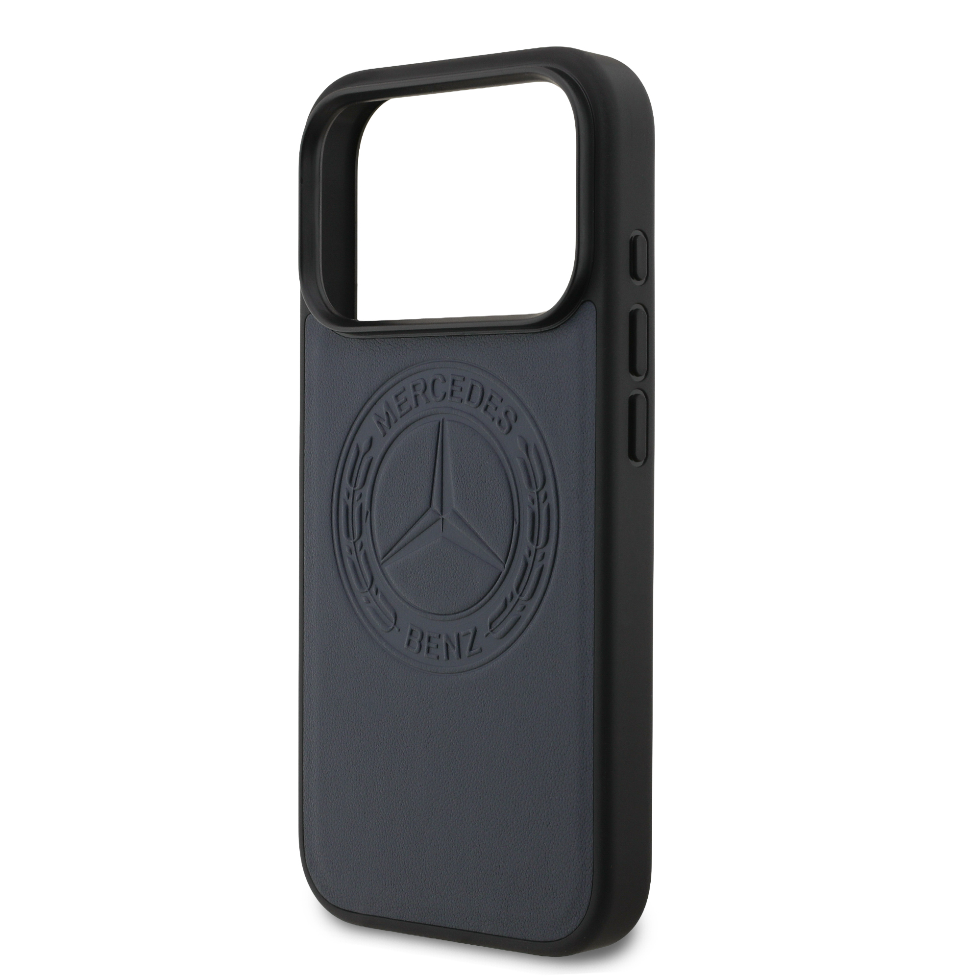 iPhone 17 Pro - MERCEDES BENZ Leather Vintage Logo Blue - 6