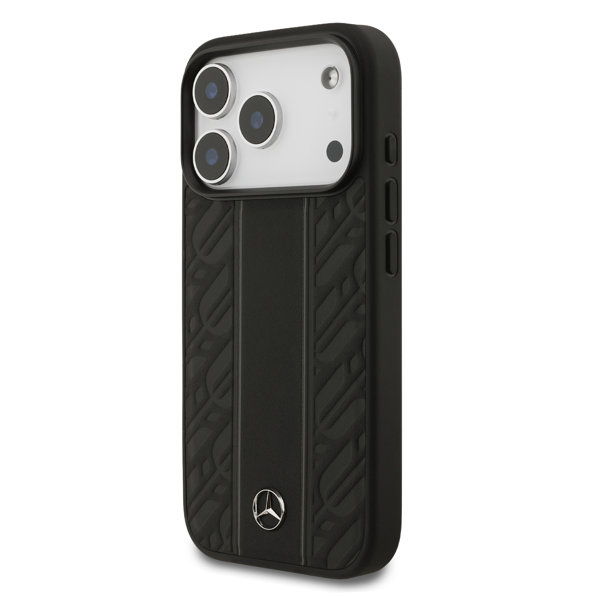 iPhone 17 Pro - MERCEDES BENZ Leather Laurel Leaves Black - 2