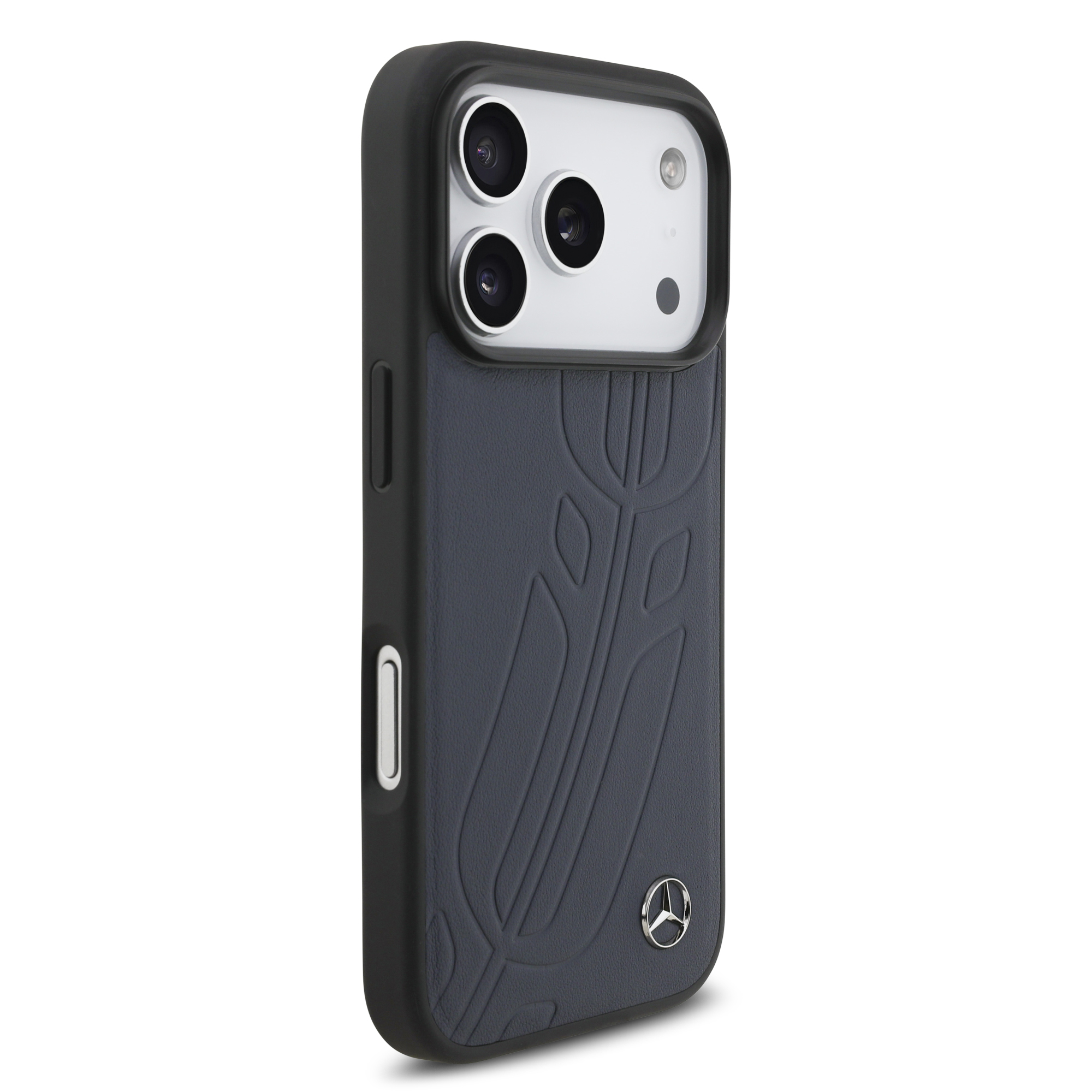 iPhone 17 Pro - MERCEDES BENZ Leather Large Laurel Leaves Blue - 4