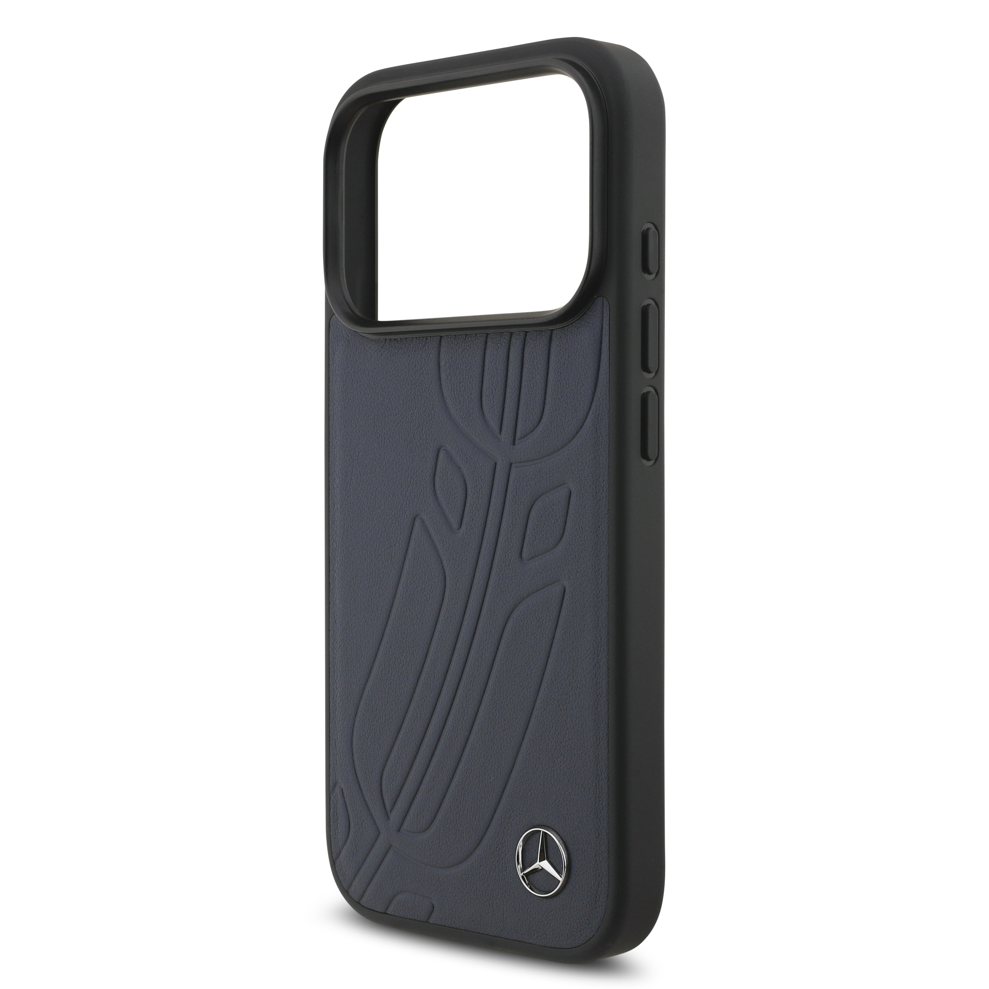 iPhone 17 Pro - MERCEDES BENZ Leather Large Laurel Leaves Blue - 6