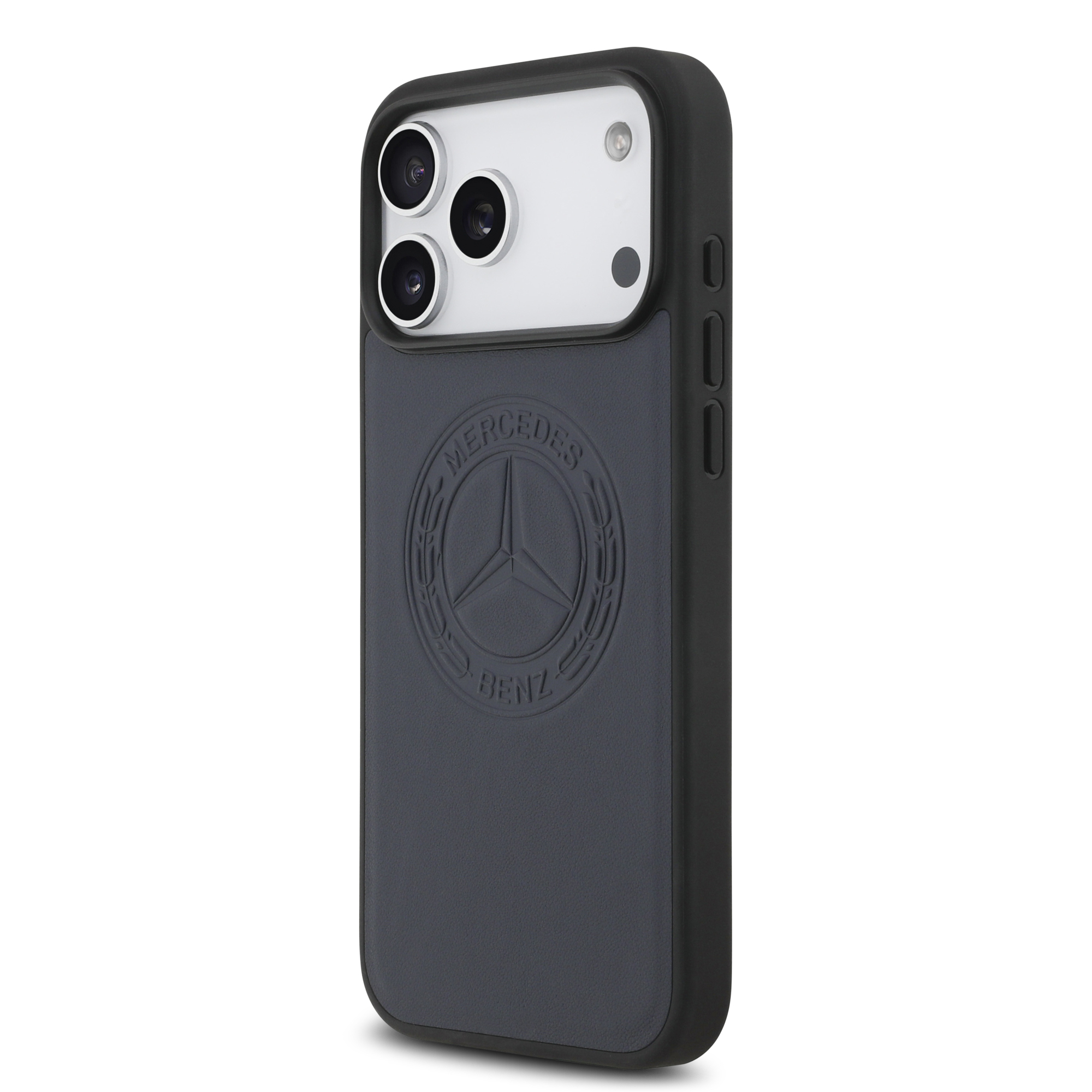 iPhone 17 Pro Max - MERCEDES BENZ Leather Vintage Logo Blue - 3