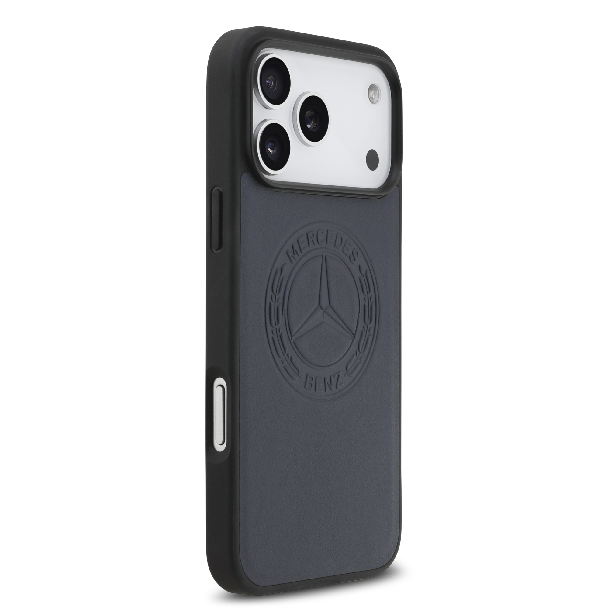 iPhone 17 Pro Max - MERCEDES BENZ Leather Vintage Logo Blue - 4