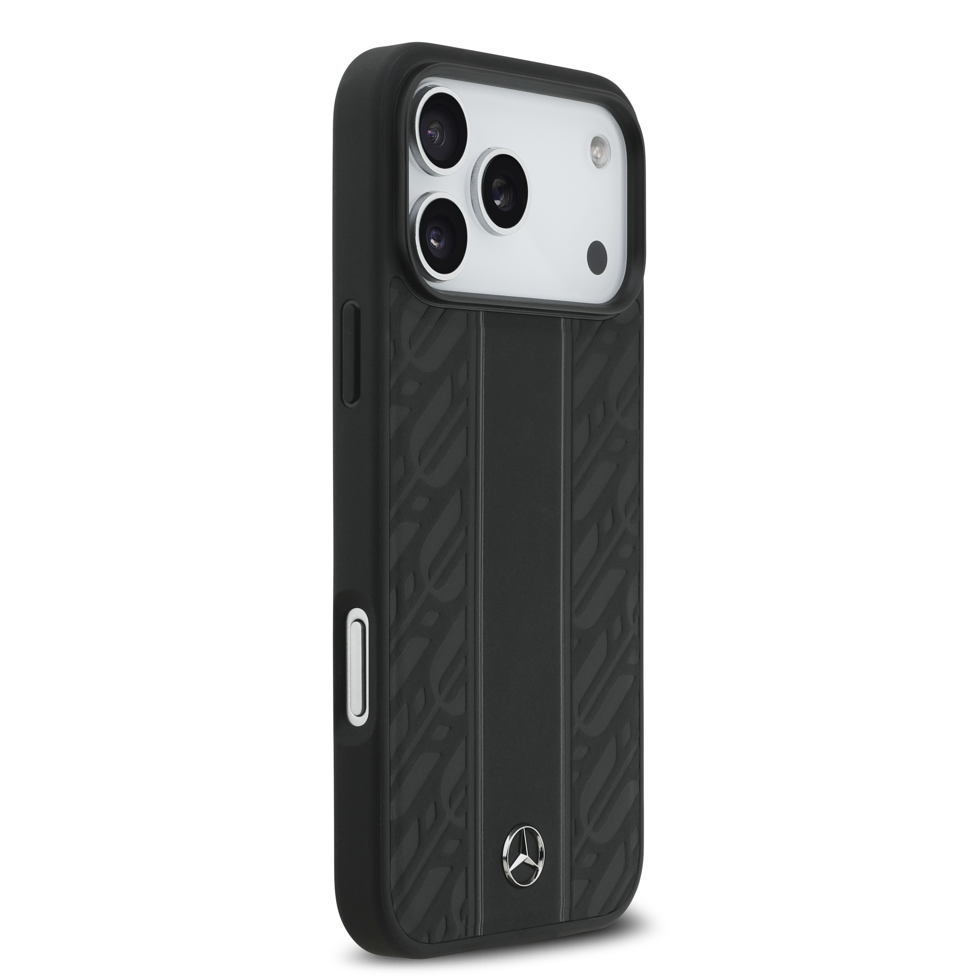 iPhone 17 Pro Max - MERCEDES BENZ Leather Laurel Leaves Black - 4