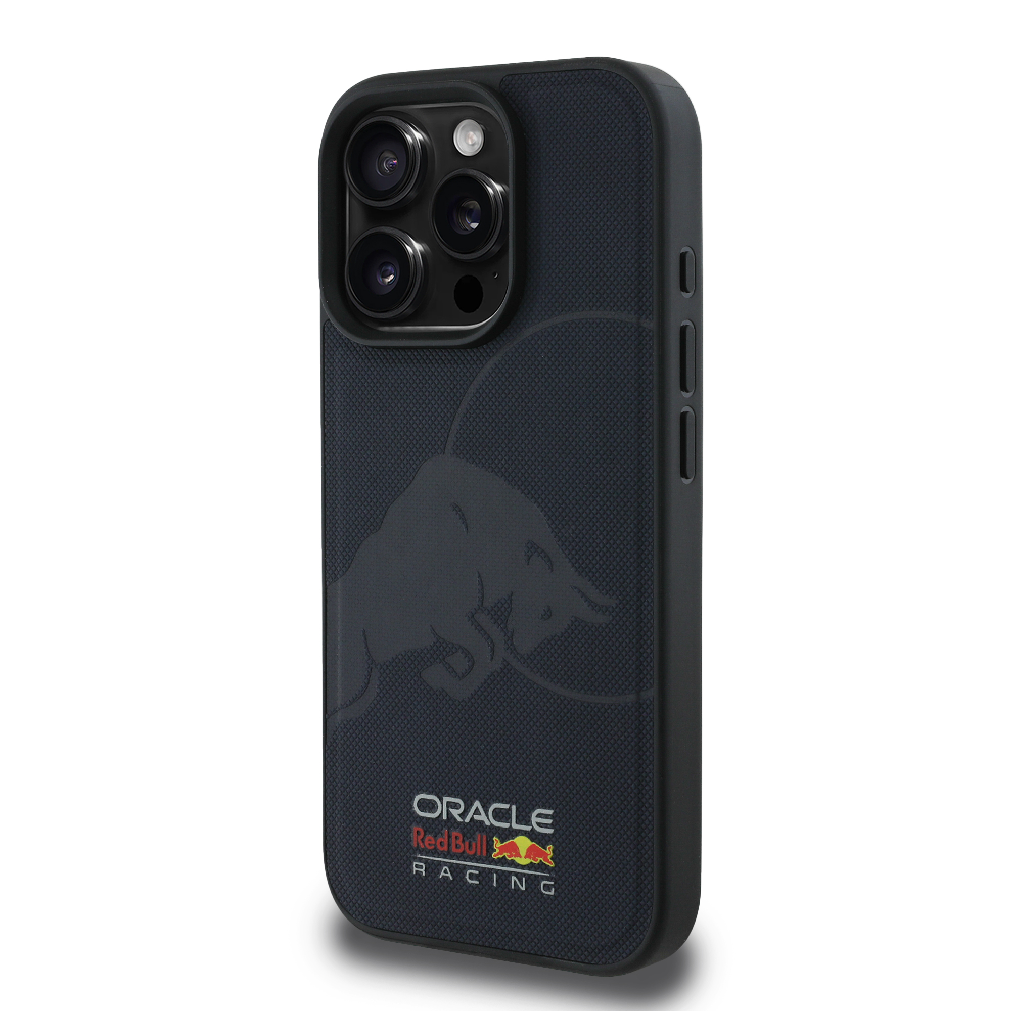 iPhone 16 Pro - REDBULL RACING Meshed Leather Debossed Bull Navy - 3