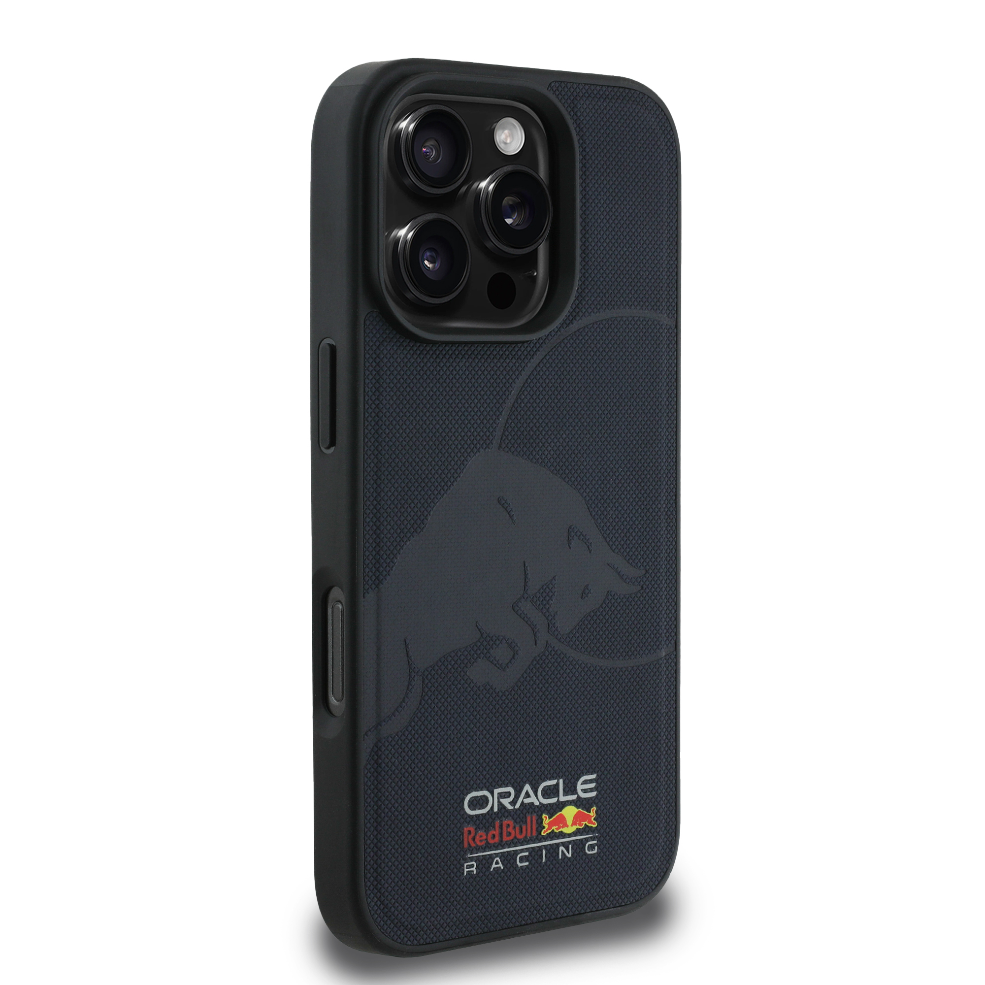 iPhone 16 Pro - REDBULL RACING Meshed Leather Debossed Bull Navy - 4