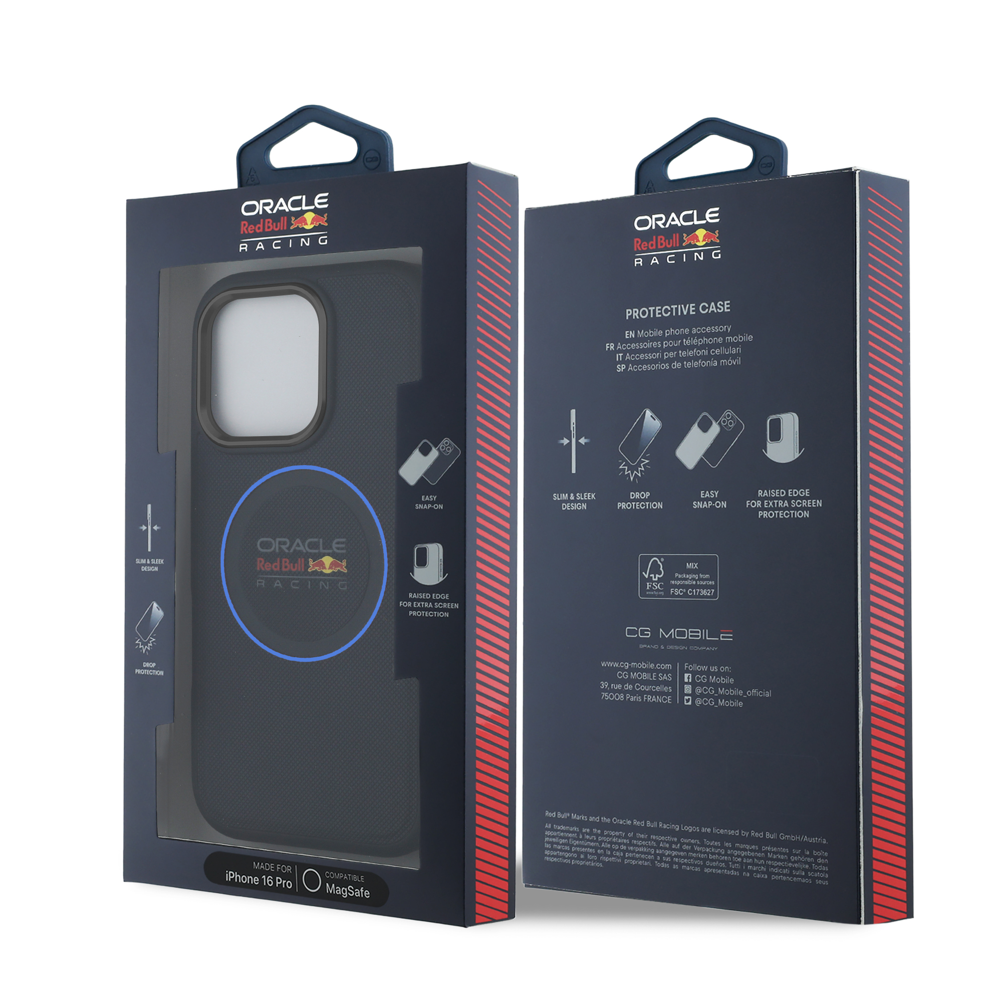 iPhone 16 Pro - REDBULL RACING Meshed Leather Navy - 8