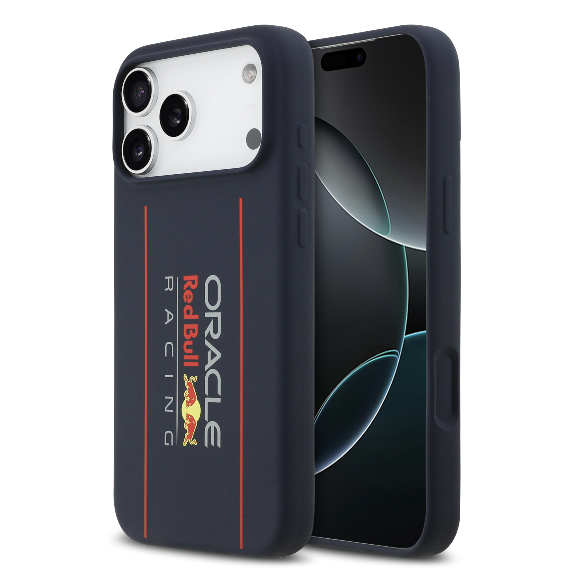 iPhone 17 Pro Max - REDBULL RACING Liquid Silicone Oversize Vertical Logo Navy