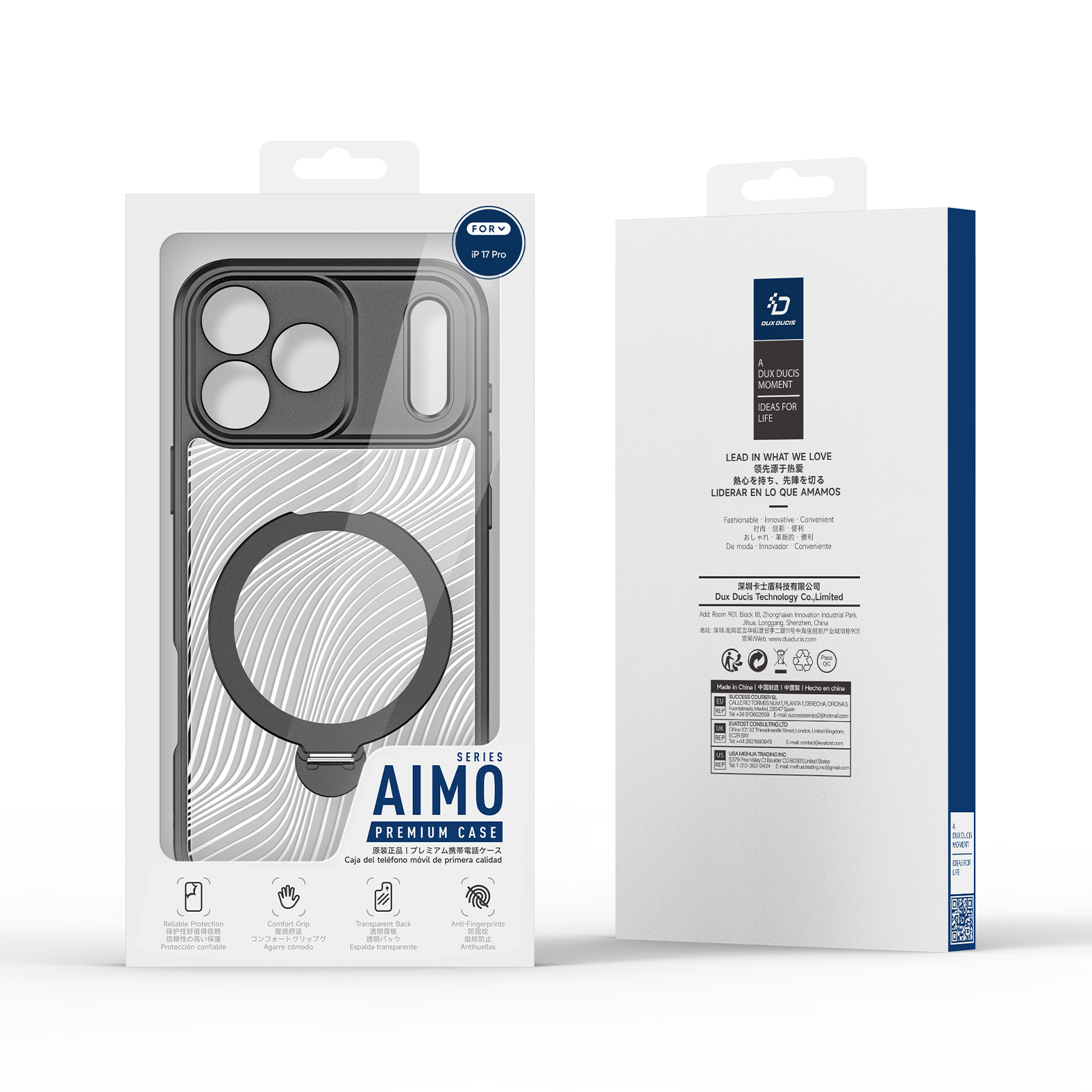 iPhone 17 Pro - DUX DUCIS Series Aimo Whit MagSafe Reach Certification Black - 9