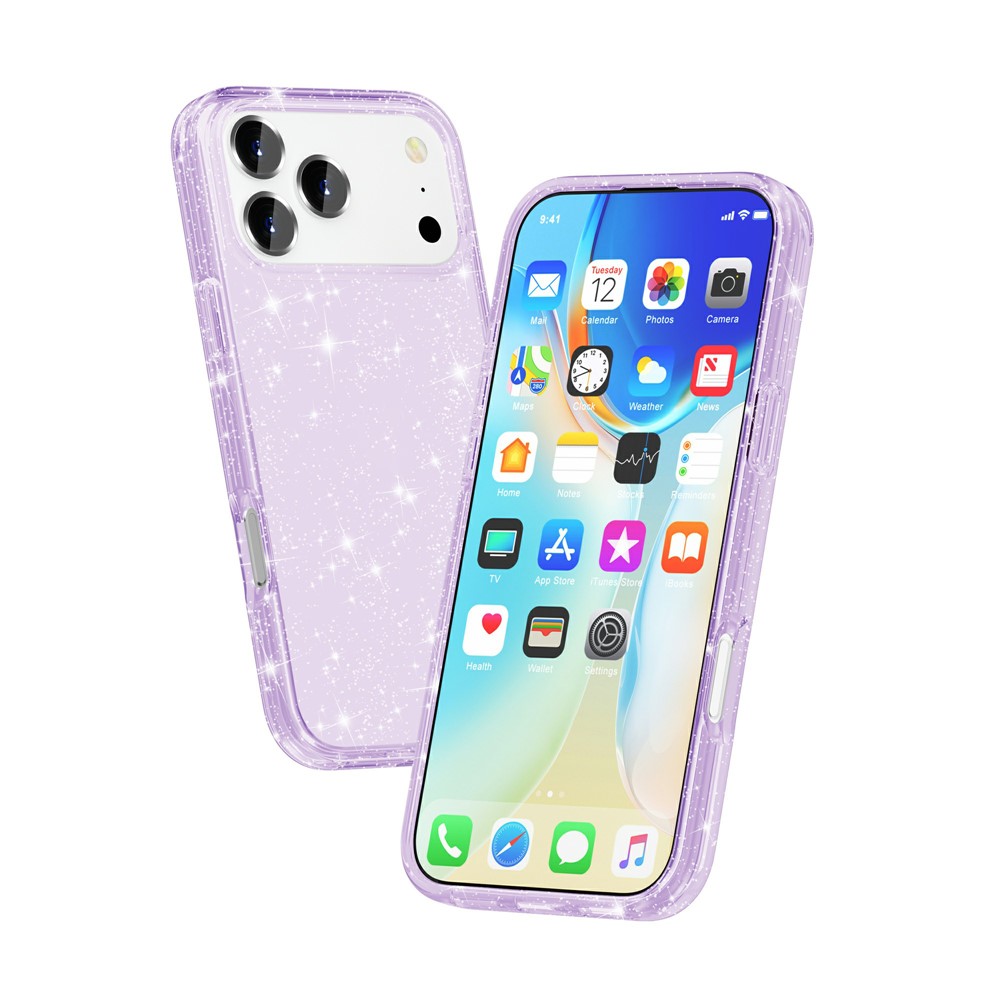 iPhone 17 Pro - TPU Glitter Powder Purple - 3