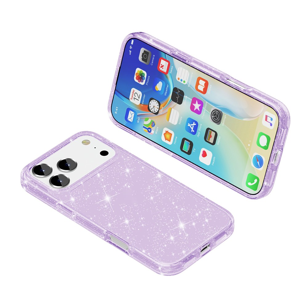 iPhone 17 Pro - TPU Glitter Powder Purple - 4