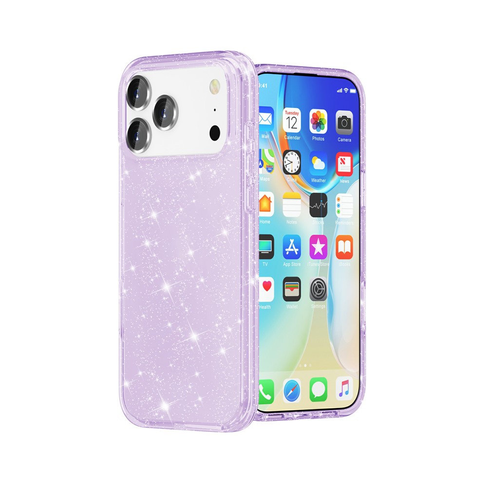 iPhone 17 Pro - TPU Glitter Powder Purple - 5