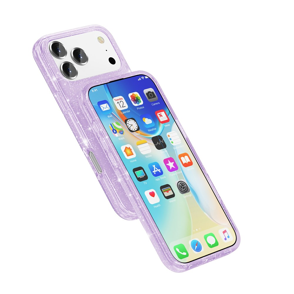 iPhone 17 Pro - TPU Glitter Powder Purple - 6