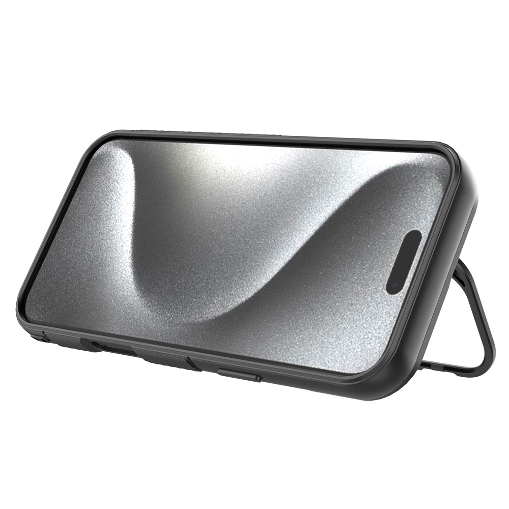 iPhone 17 Pro - Kickstand Ripple Texture Black - 4