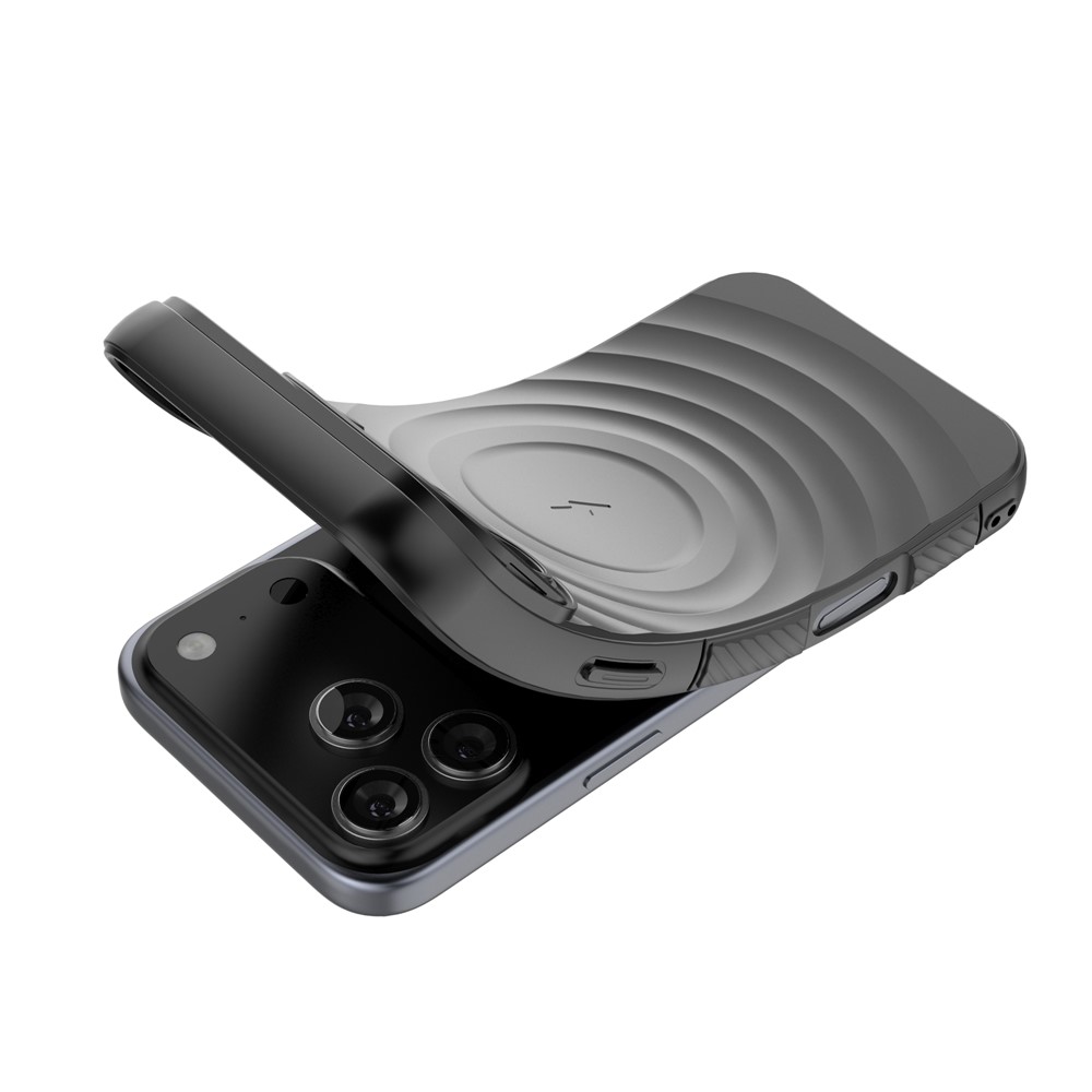 iPhone 17 Pro - Kickstand Ripple Texture Black - 5