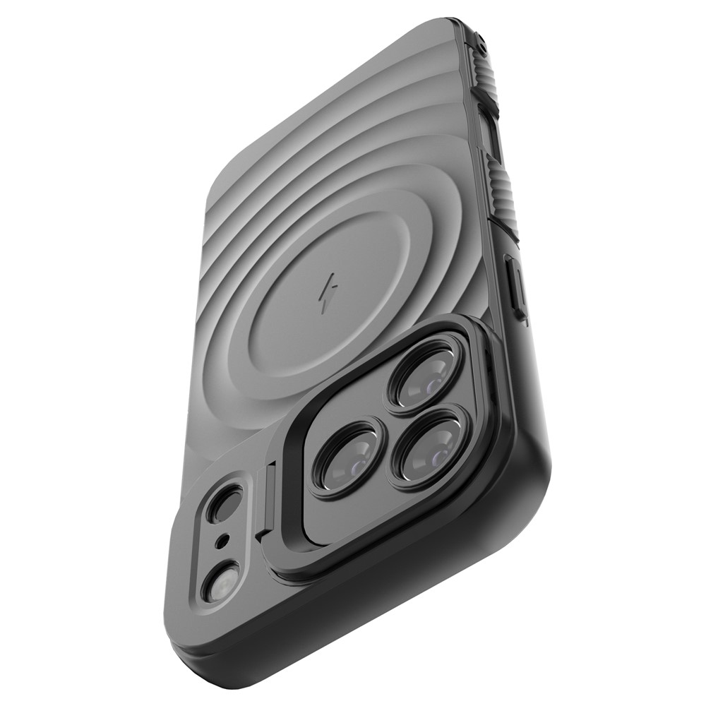 iPhone 17 Pro - Kickstand Ripple Texture Black - 7